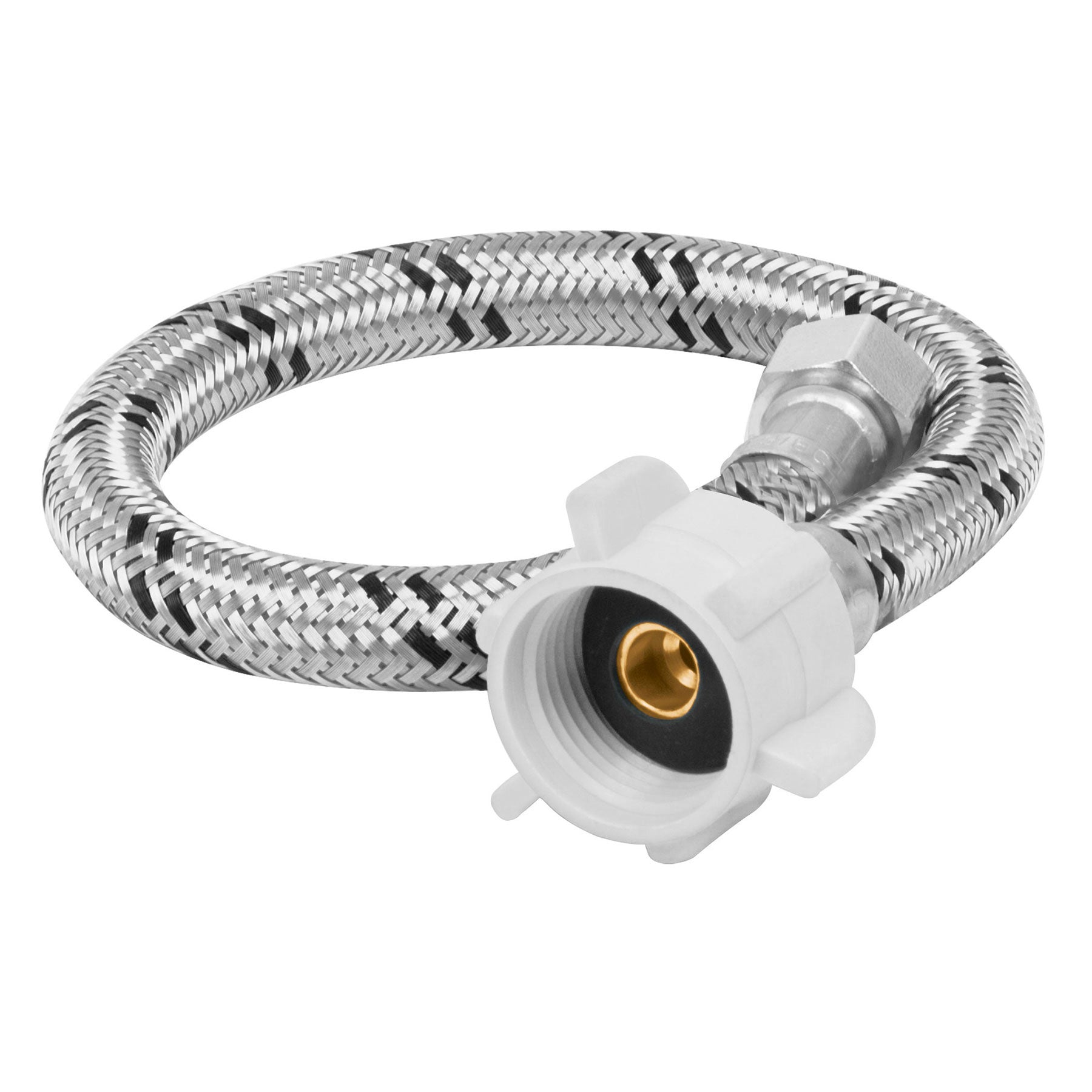 Manguera para WC, acero inoxidable , 3/8"x7/8", 35cm, plástico/latón, Foset, FWC-P35XL, 45499