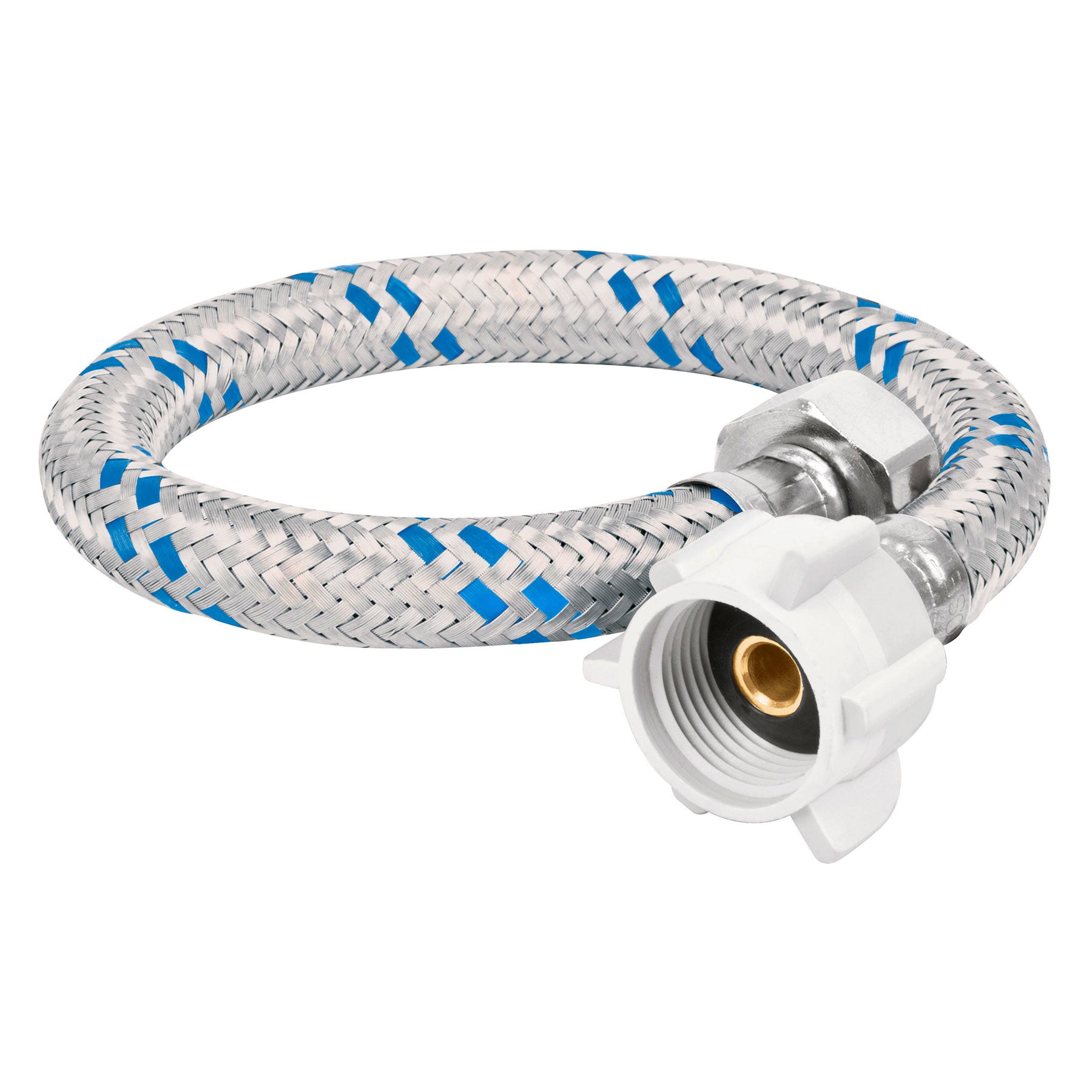 Manguera para WC, aluminio, 1/2" x 7/8", 35 cm, plástico/latón