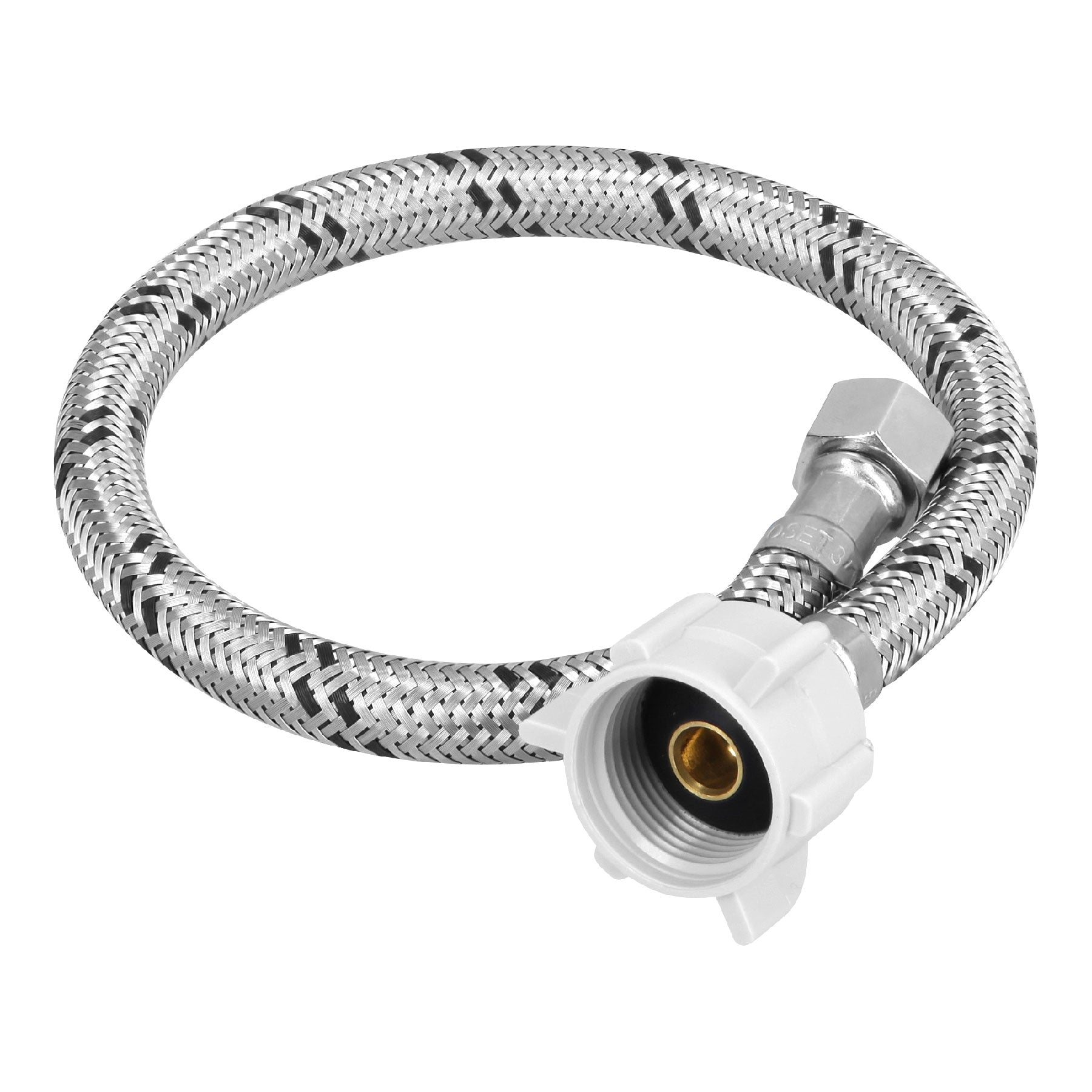 Manguera para WC, acero inoxidable 3/8"x7/8", 40cm, plástico/latón