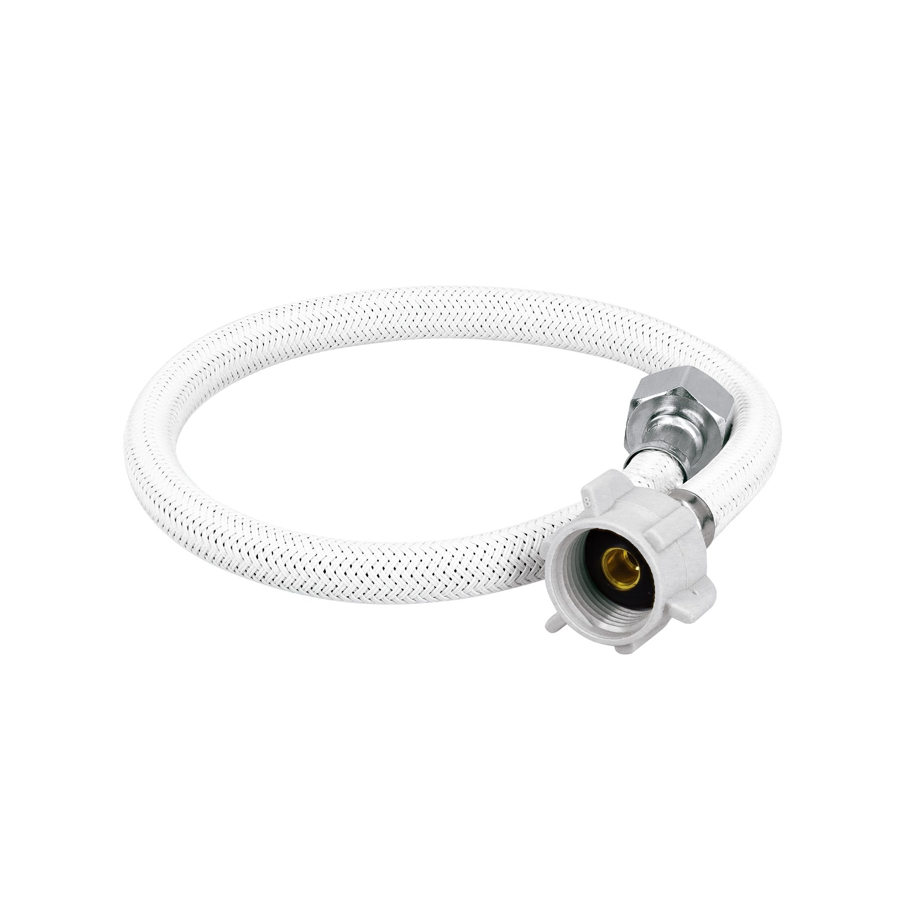 Manguera para WC vinilo blanco 1/2"x7/8", 50cm, plástico/latón