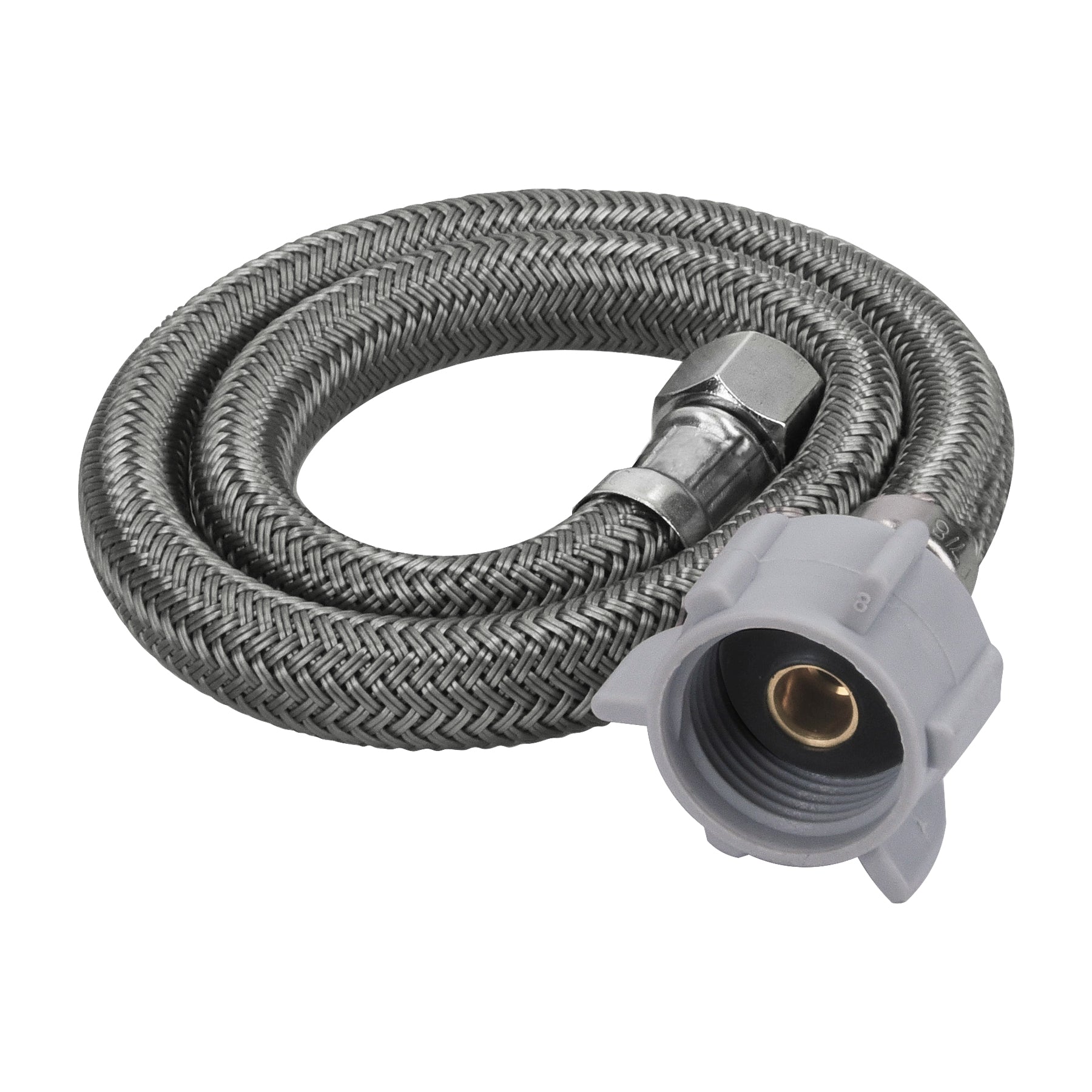 Manguera para WC, vinilo gris, 3/8"x7/8" , 50cm, plástico/latón, Foset, FWC-P50VL, 45505