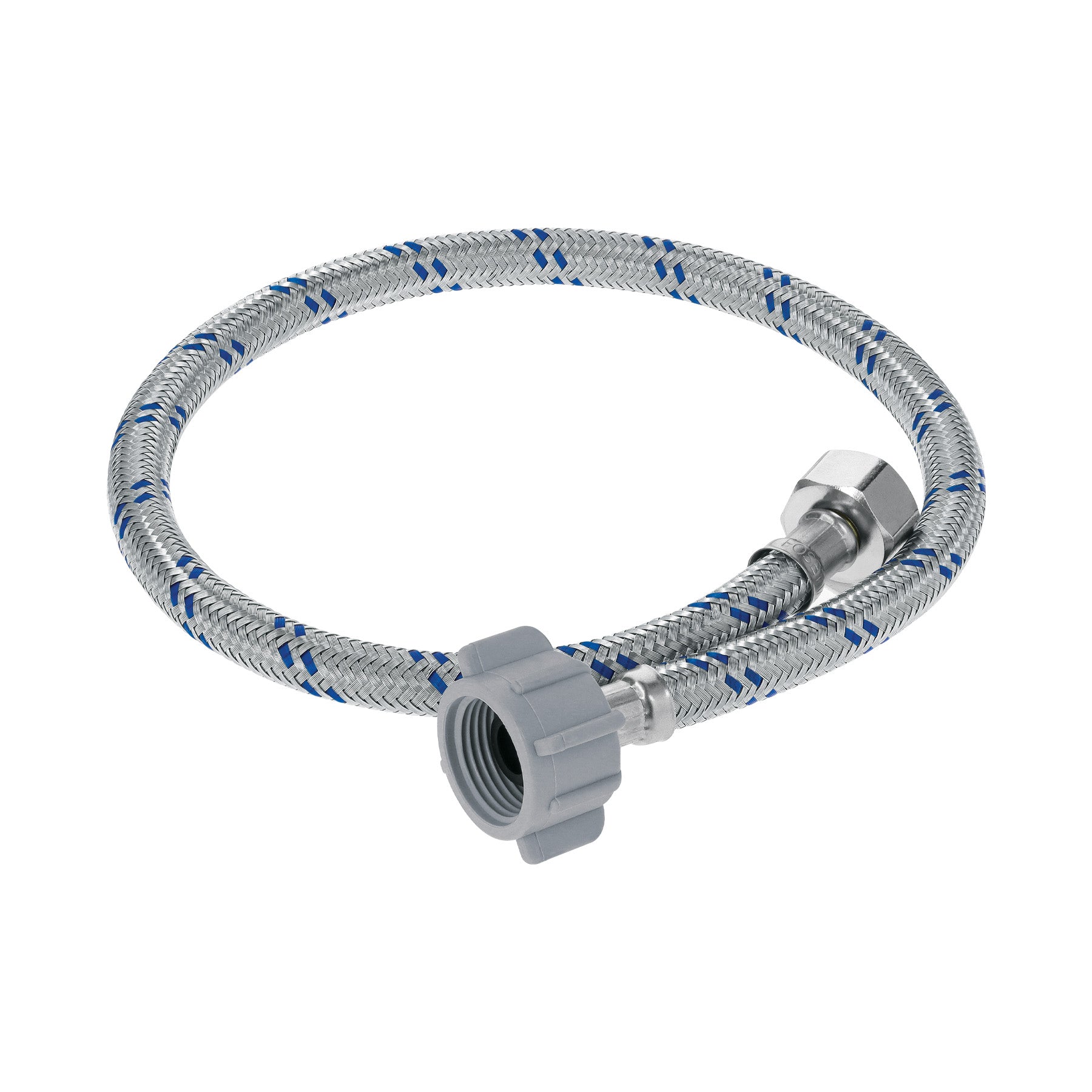 Manguera para WC, aluminio, 1/2" x 7/8", 60 cm, plástico/latón