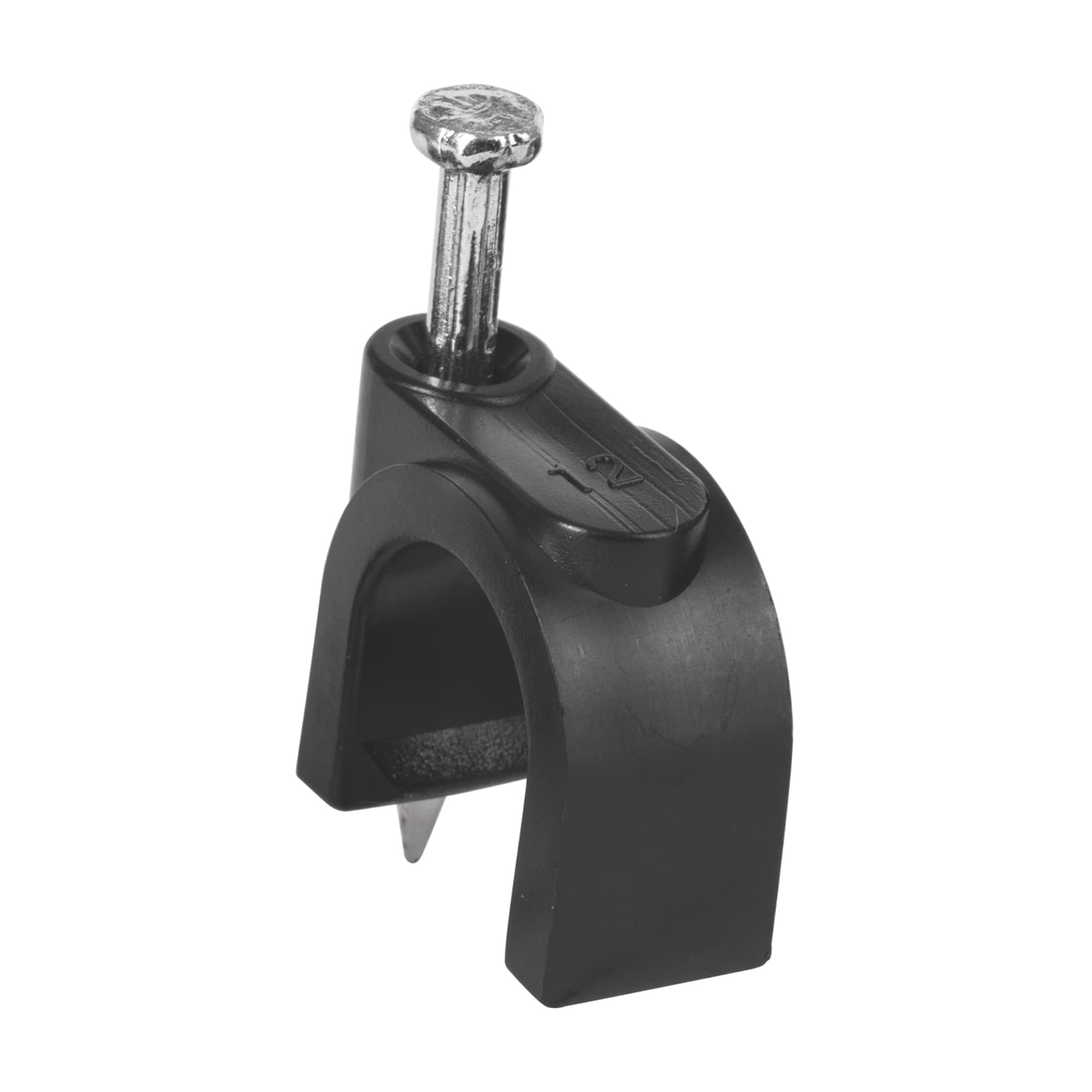Bolsa con 20 grapas negras de 12 mm para cable redondo, Volteck, GCU-12N, 48283