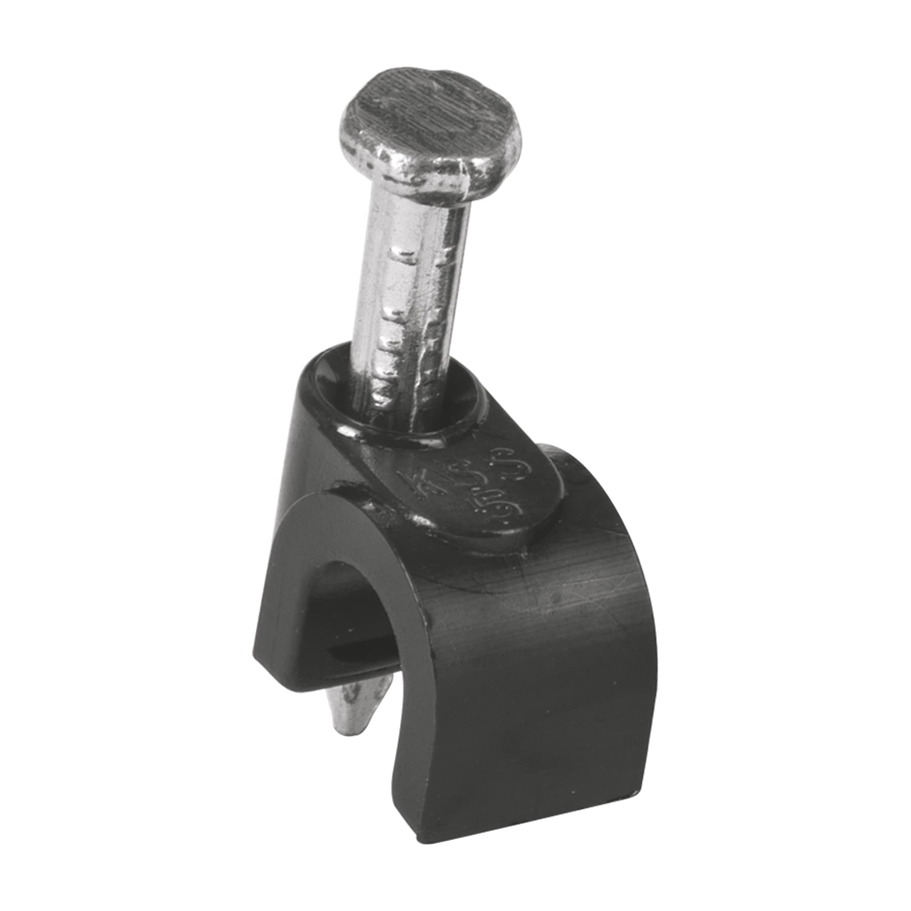 Bolsa con 20 grapas negras de 5 mm para cable redondo, Volteck, GCU-5N, 48280