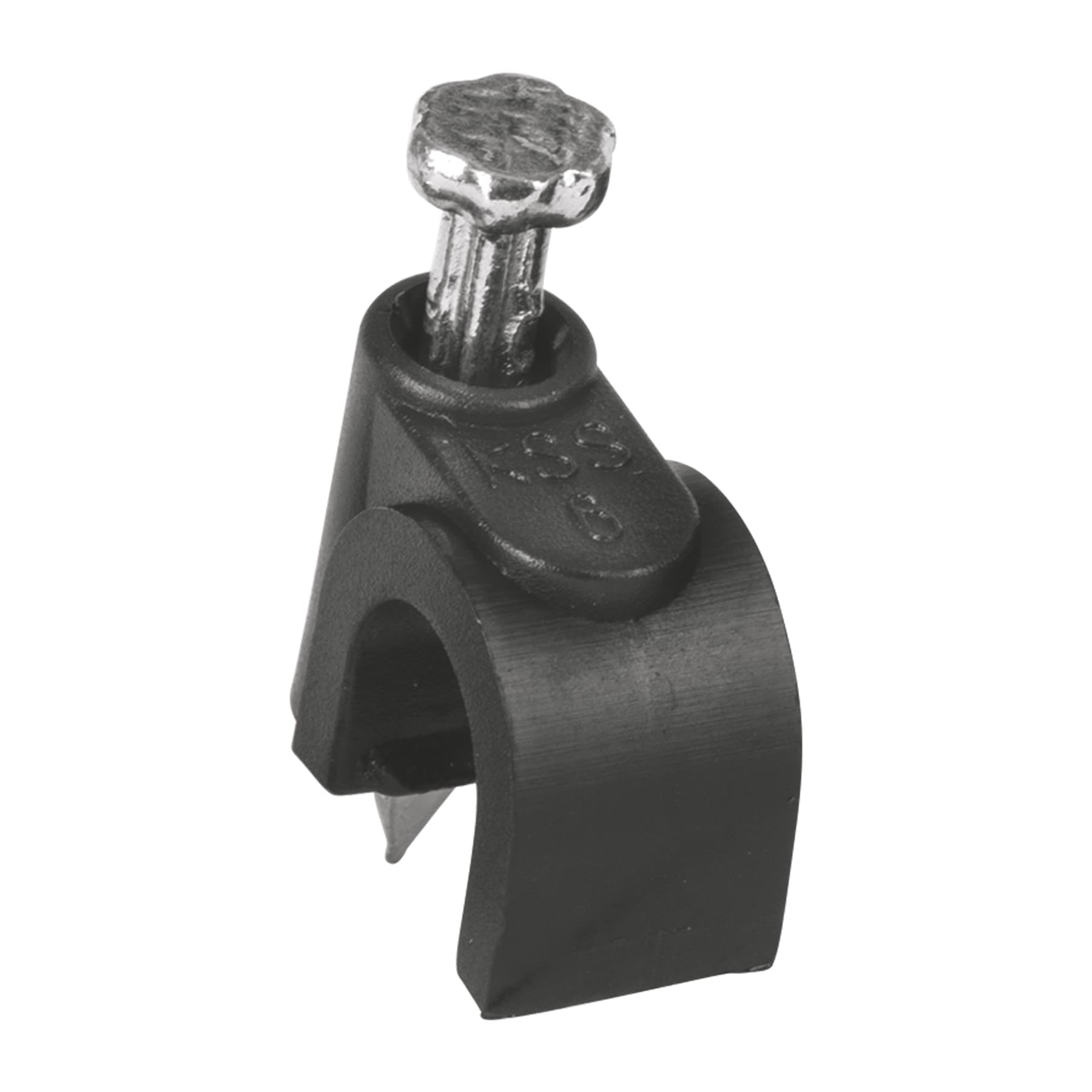 Bolsa con 20 grapas negras de 6 mm para cable redondo, Volteck, GCU-6N, 48270
