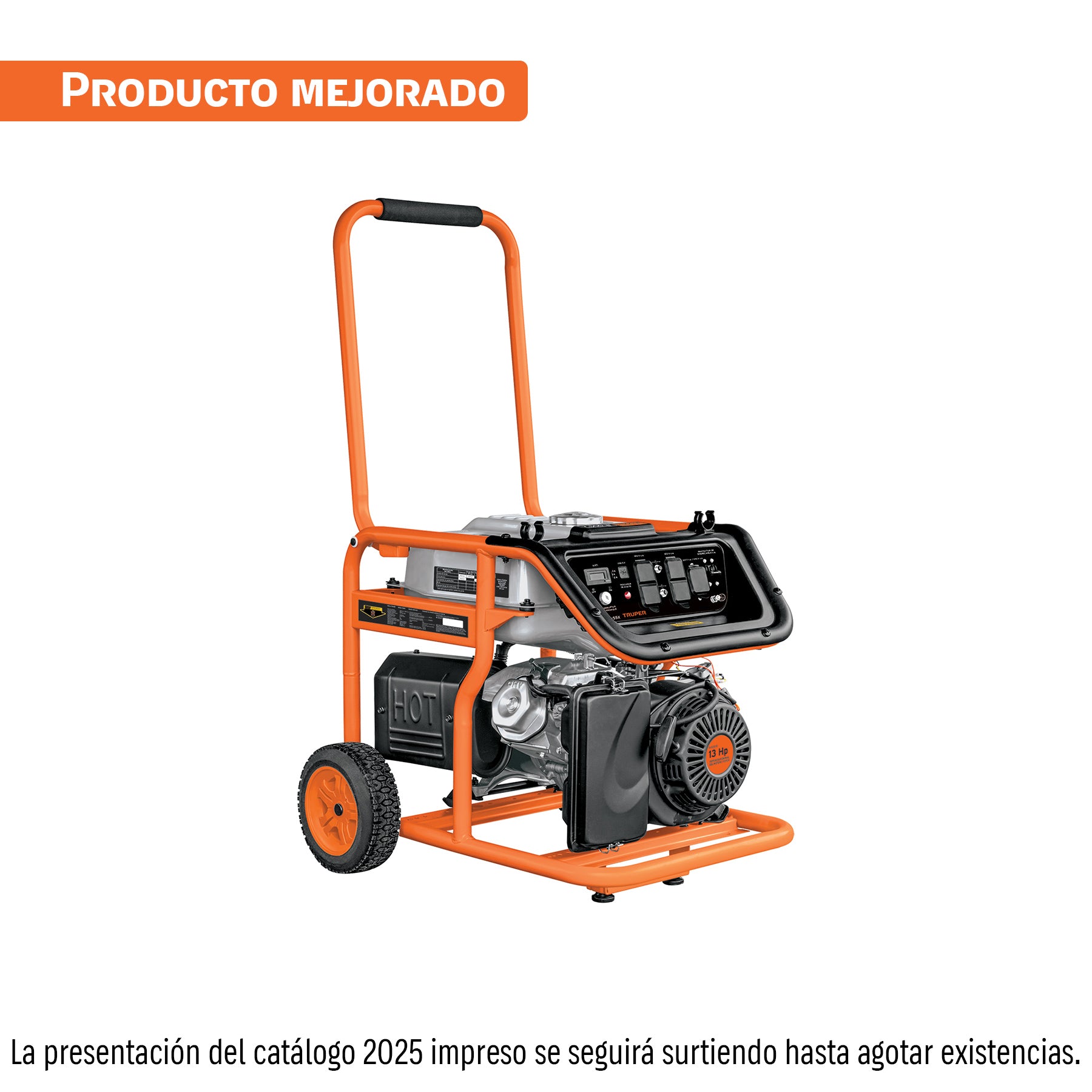 Generador portátil 5.5 kW motor a gasolina, Truper
