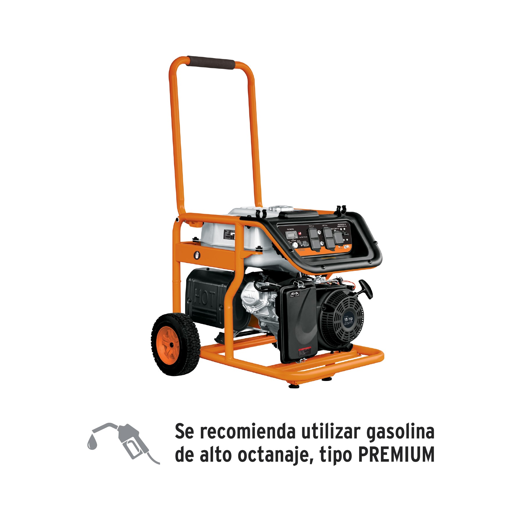 Generador portátil 8 kW motor a gasolina, Truper