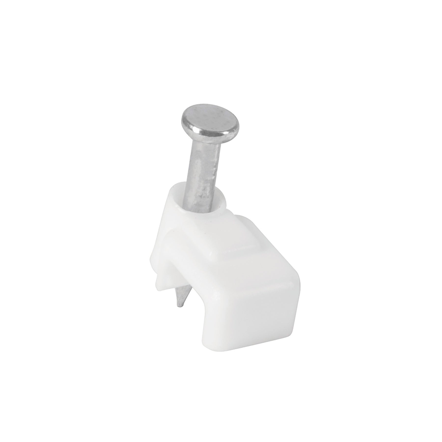 Bolsa con 500 grapas blancas de 3 X 6 mm para cable plano, Volteck, GPL-5BG, 43044