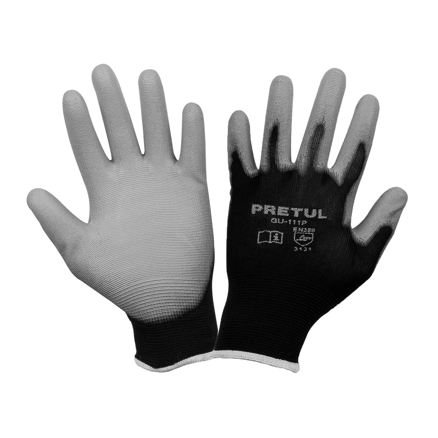 Guantes de nylon recubiertos de poliuretano, CH, Pretul, GU-111P, 20029