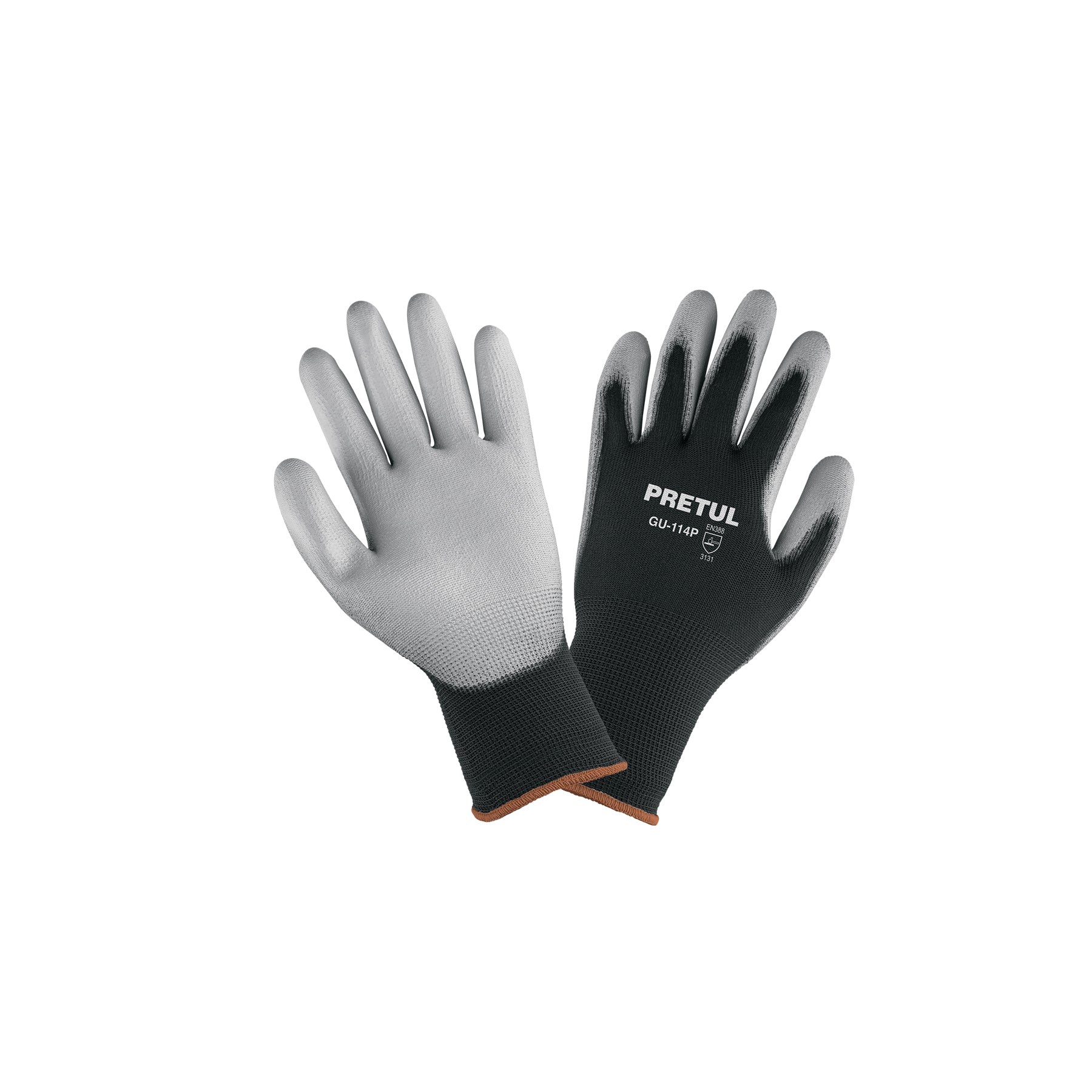 Guantes de nylon recubiertos de poliuretano, XG, Pretul, GU-114P, 29931