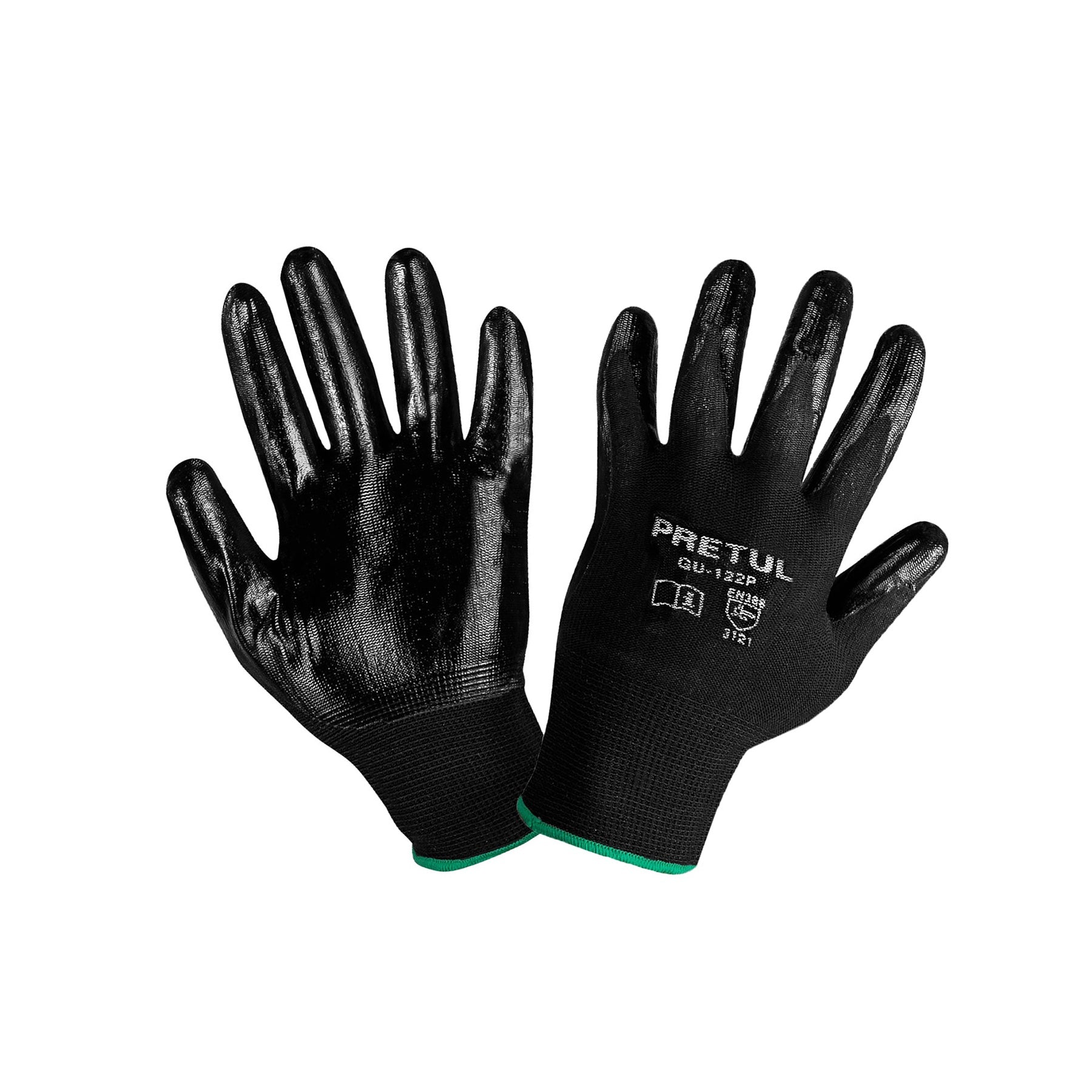 Guantes de nylon recubiertos de nitrilo, XG, Pretul