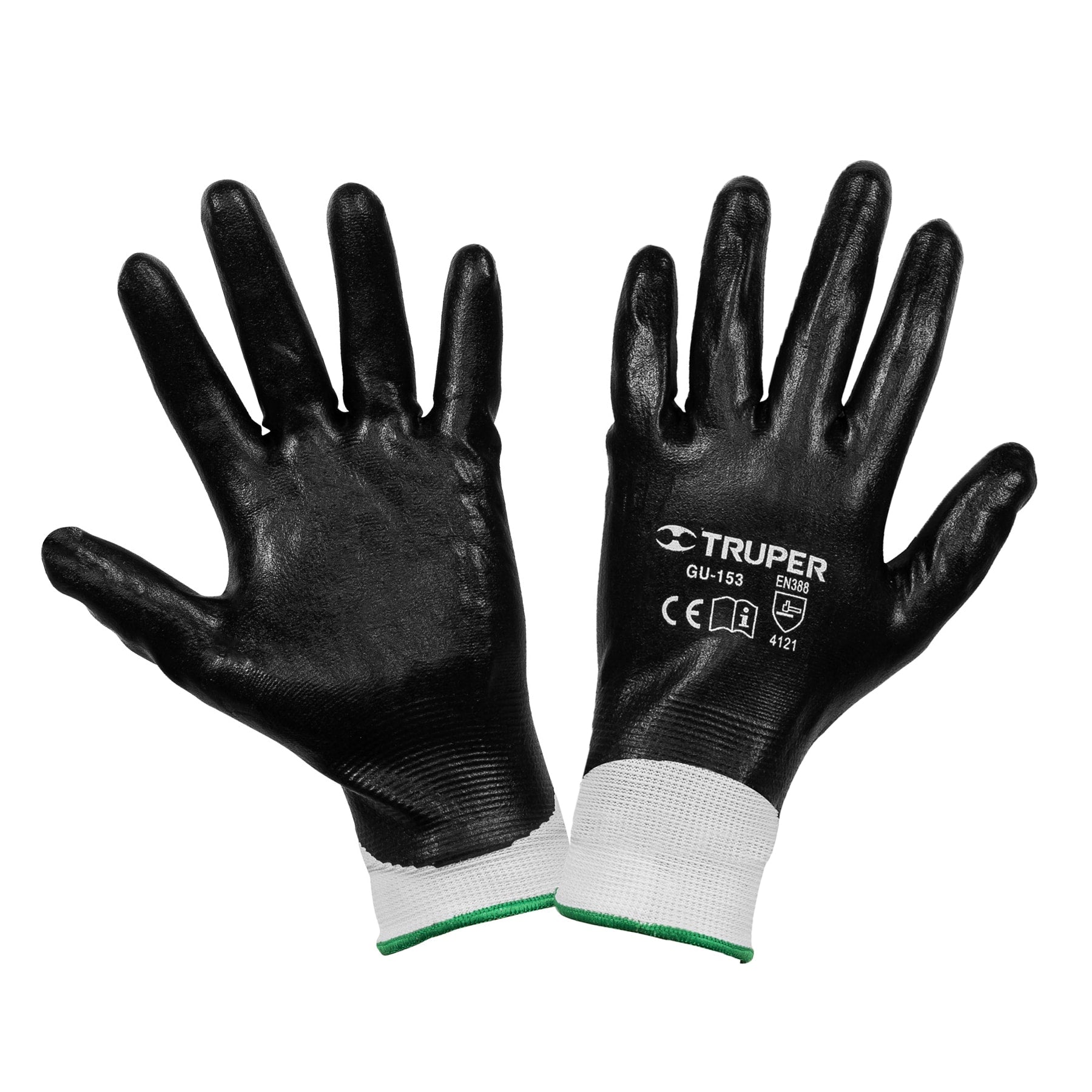 Guantes de poliéster recubiertos de nitrilo, G, Truper