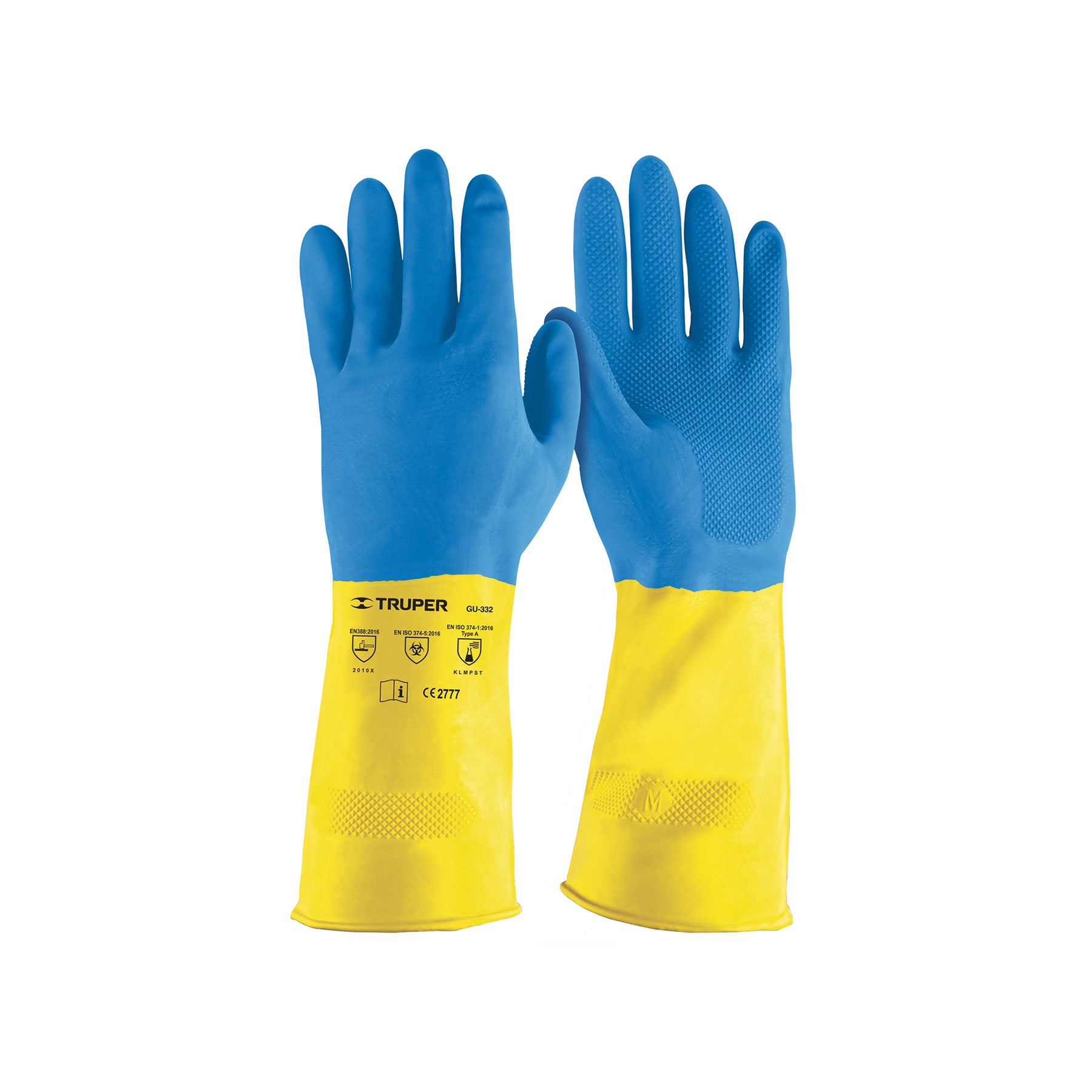 Guantes de látex reforzados para limpieza, XG, Truper