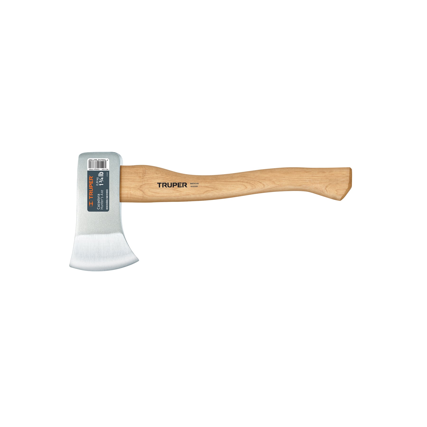 Hacha cazadora 1-3/4 lb, mango hickory 15", Truper