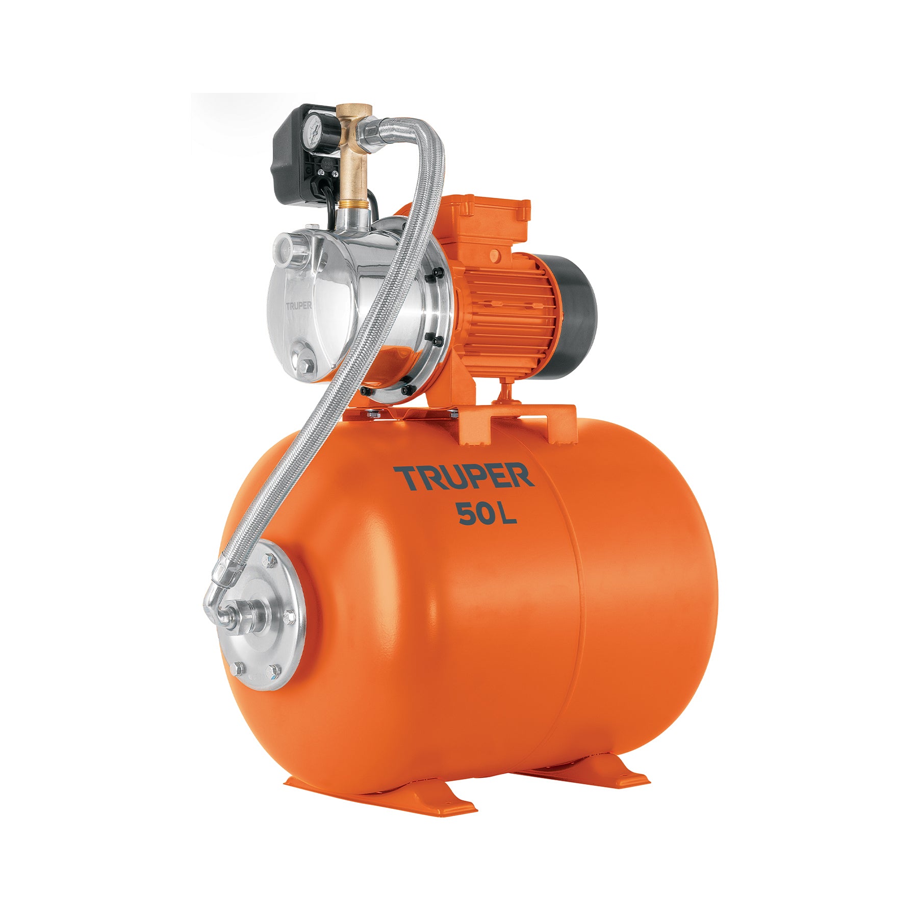 Equipo hidroneumático 50L, jet inoxidable 3/4 HP, TRUPER
