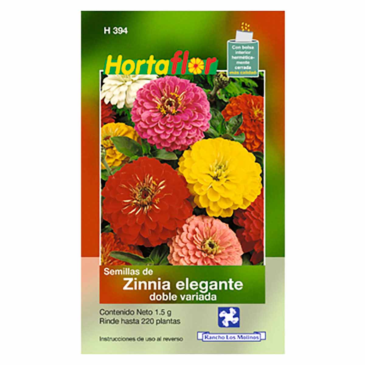 Zinnia Elegante Doble Variada Hortaflor