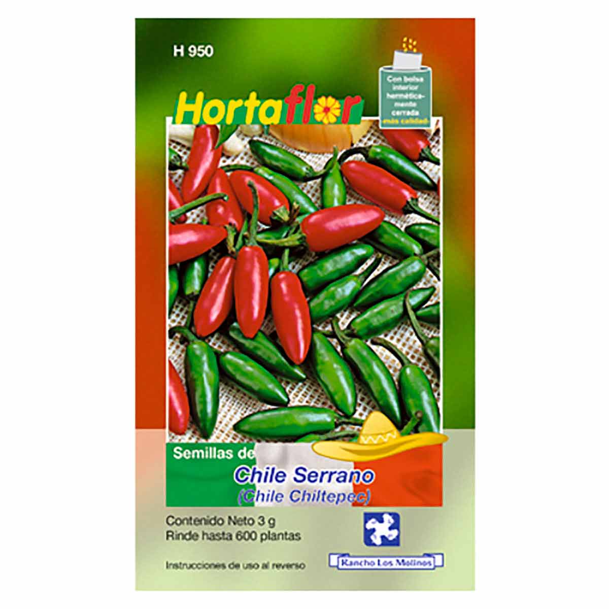 Chile Cerrano (Chiltepec) Hortaflor