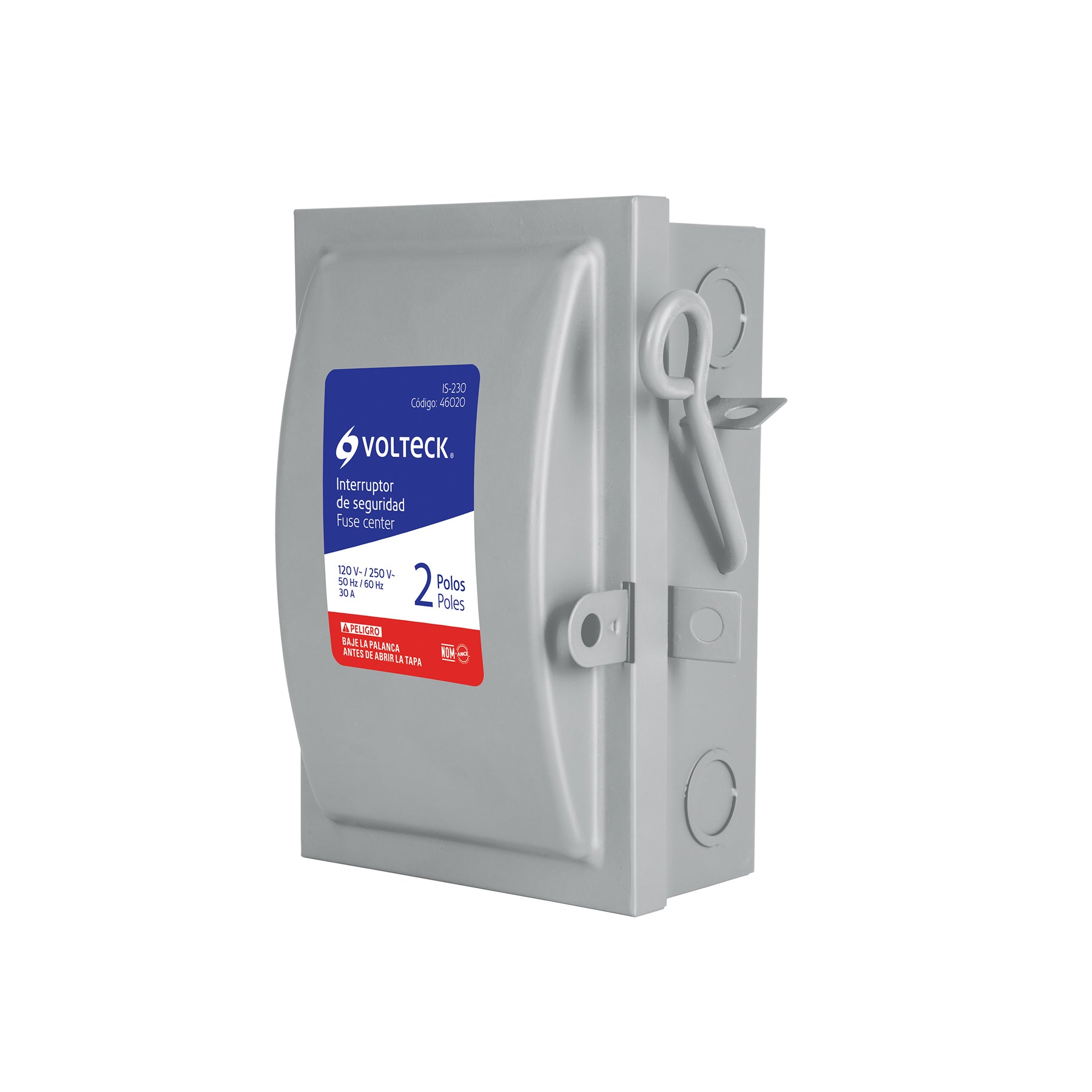 Interruptor de seguridad 2 polos, 30 A, Volteck, IS-230, 46020