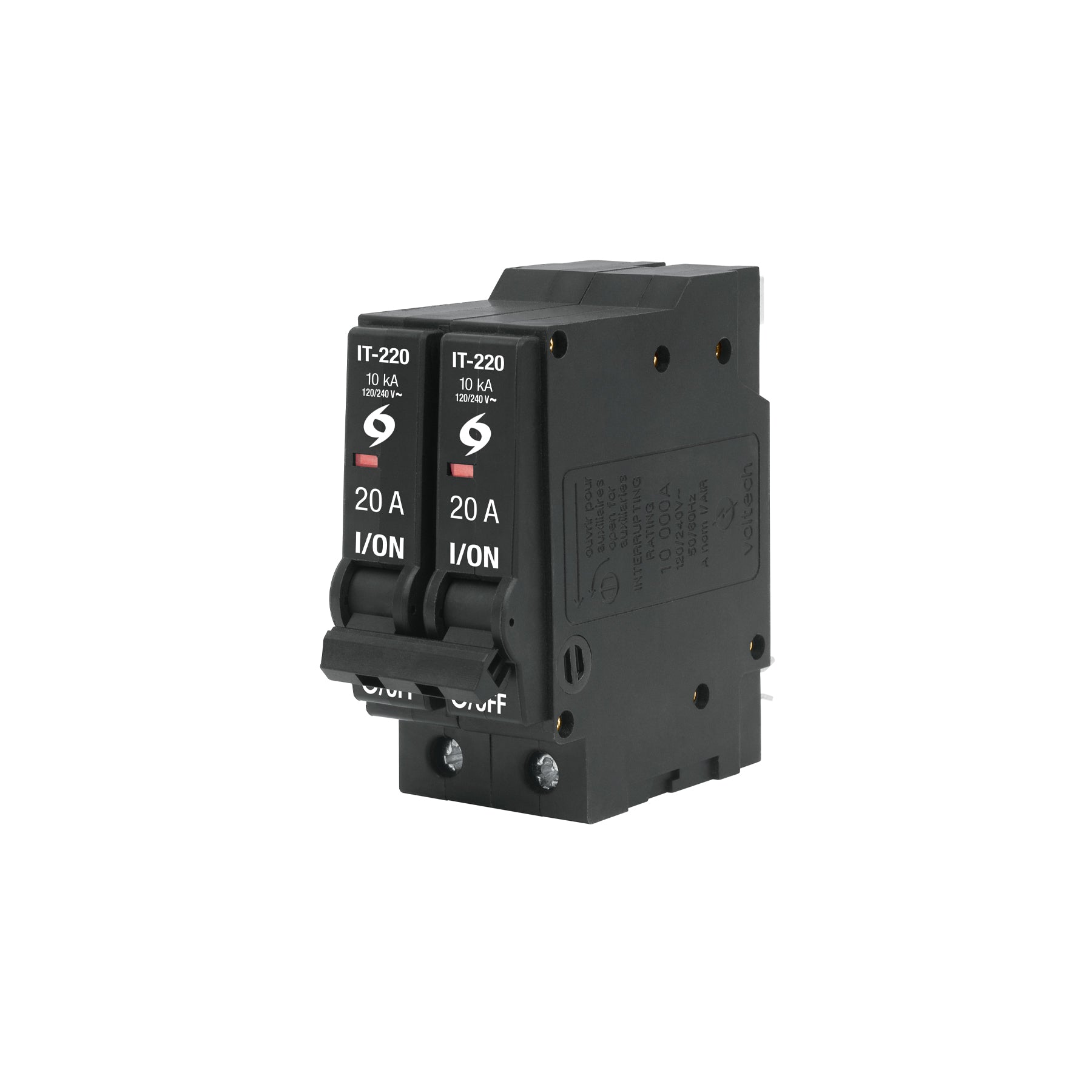 Interruptor de 2 polos 20A, enchufable, Volteck, IT-220, 46704