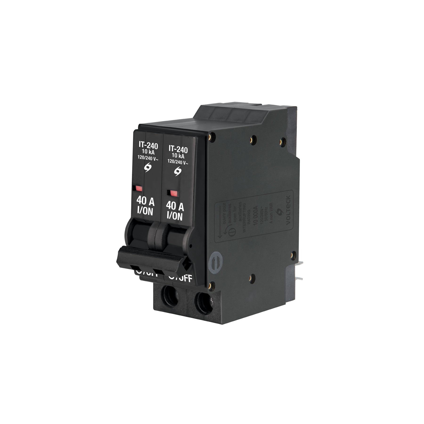 Interruptor de 2 polos 40A, enchufable, Volteck, IT-240, 47511