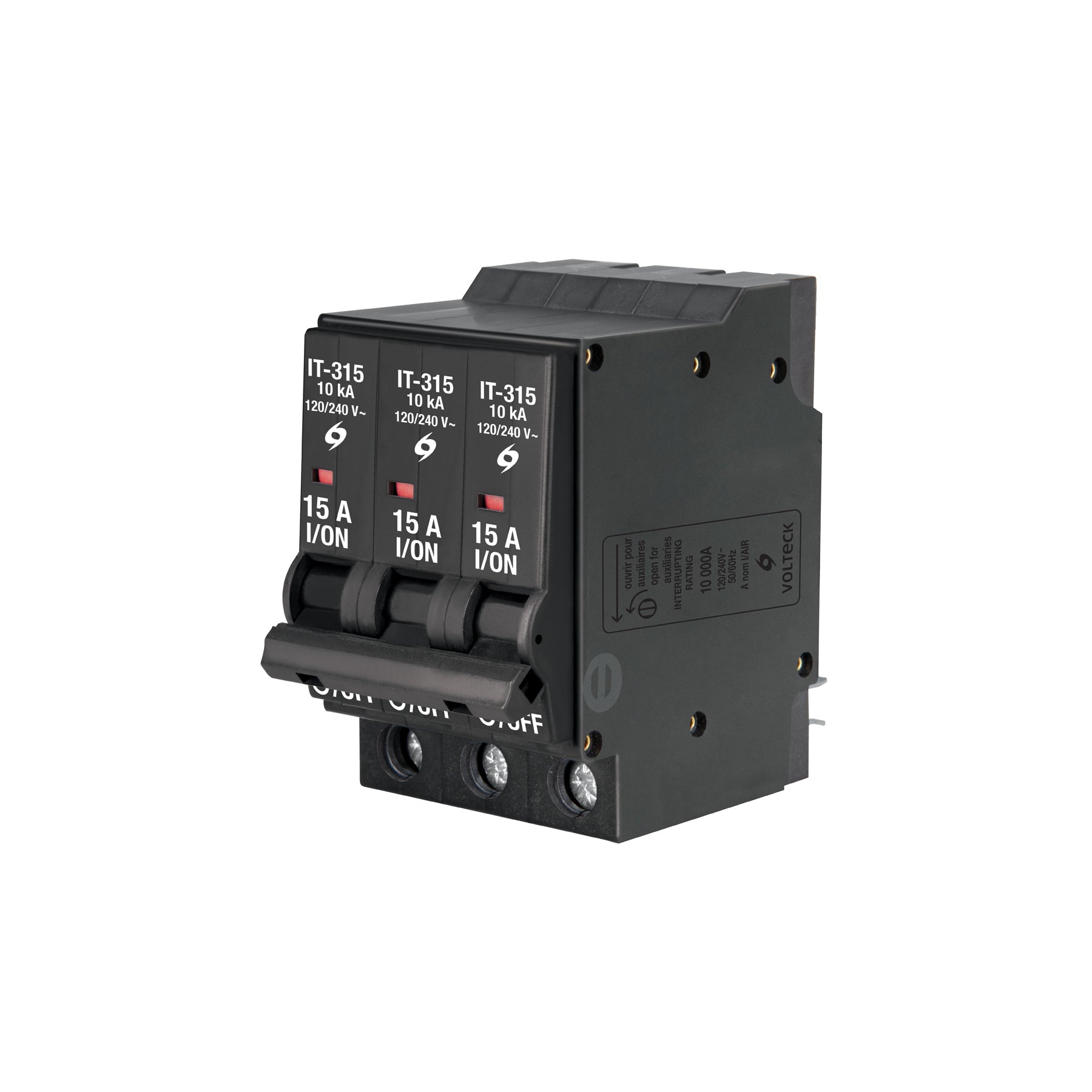 Interruptor de 3 polos 15A, enchufable, Volteck, IT-315, 47513