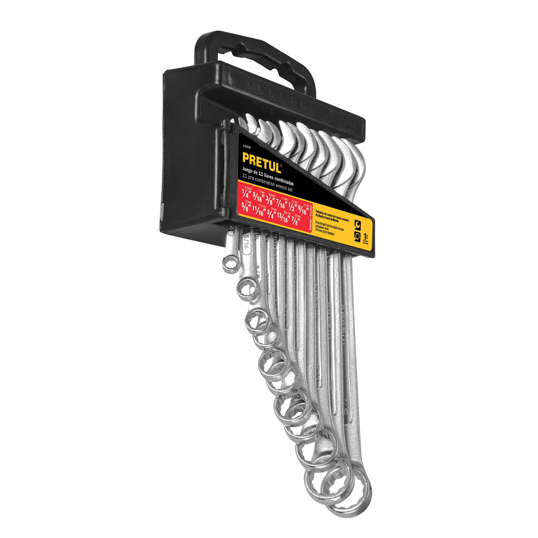 Juego de 11 llaves combinadas estándar, Pretul