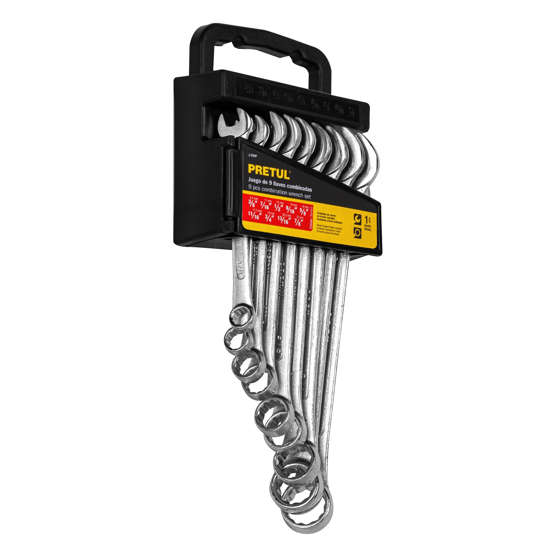 Juego de 9 llaves combinadas estándar, Pretul