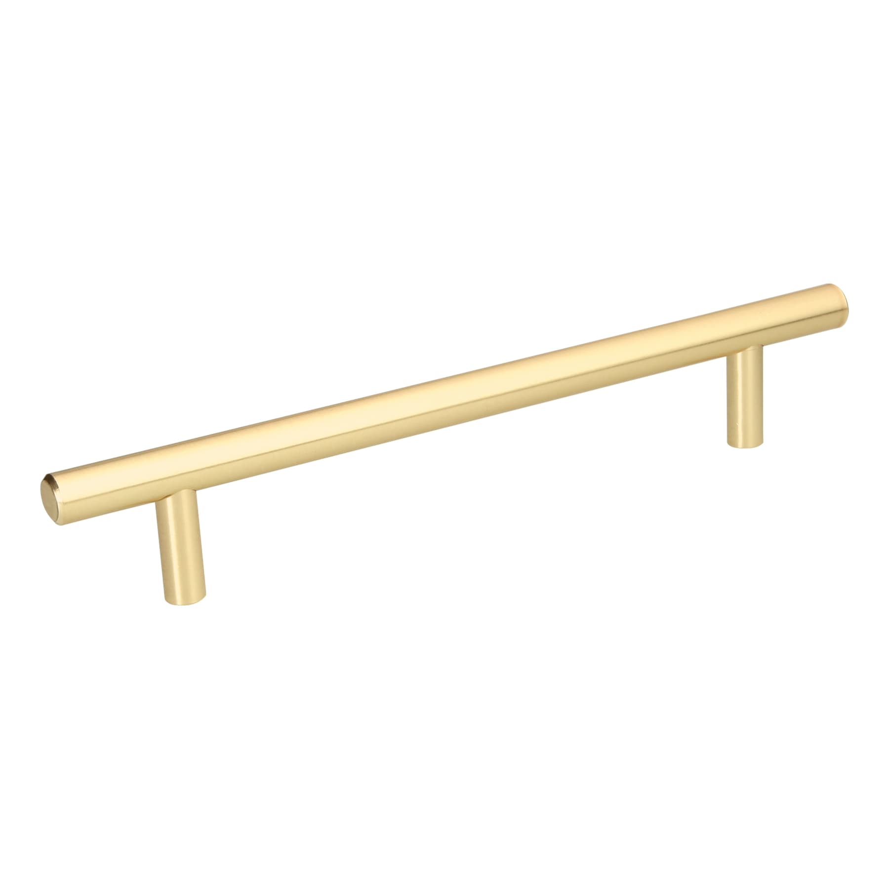 Jaladera de acero, 160mm, línea Cilindro, latón brillante, Hermex, JAL-0323, 43872