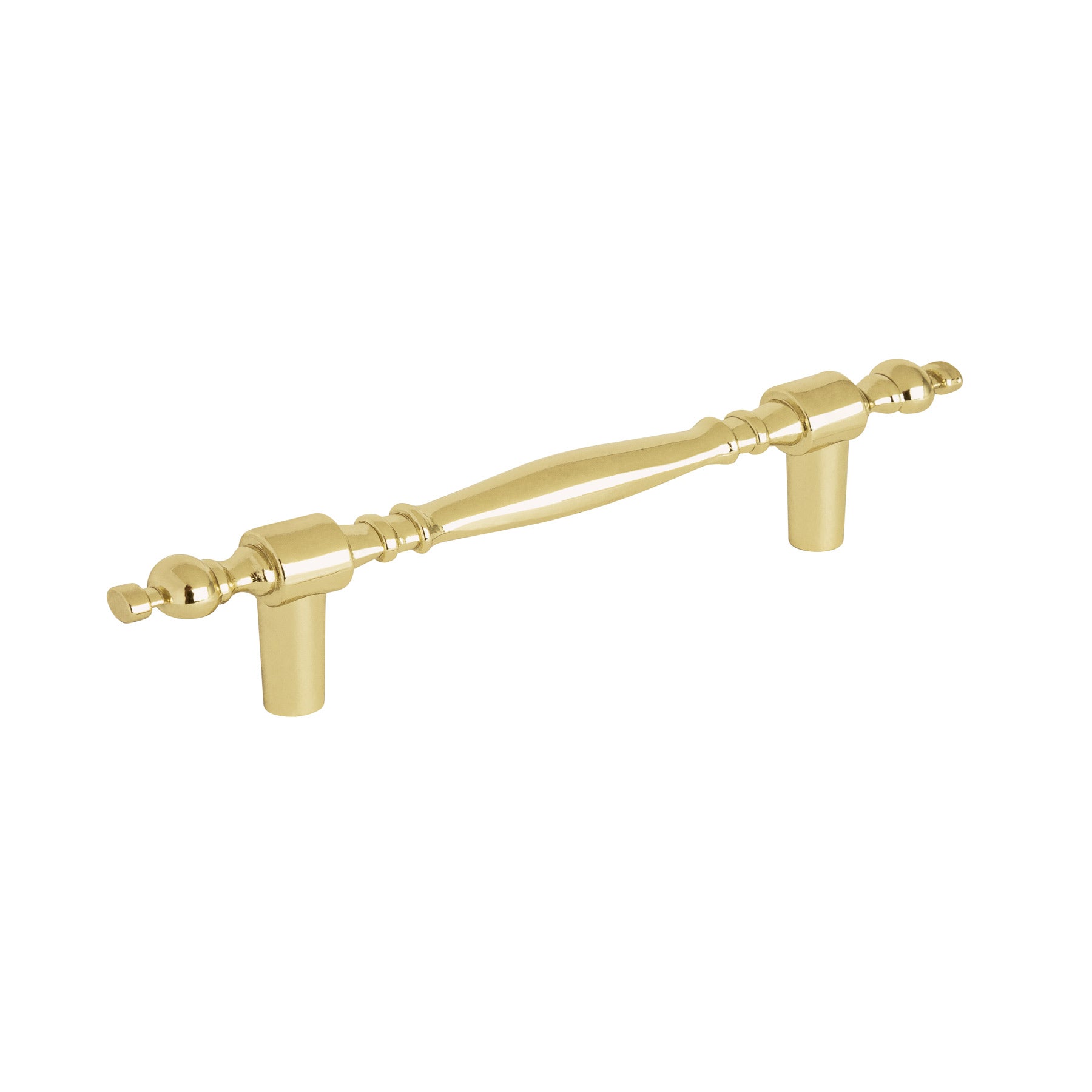 Jaladera metálica de 76mm estilo "Colonial", latón brillante