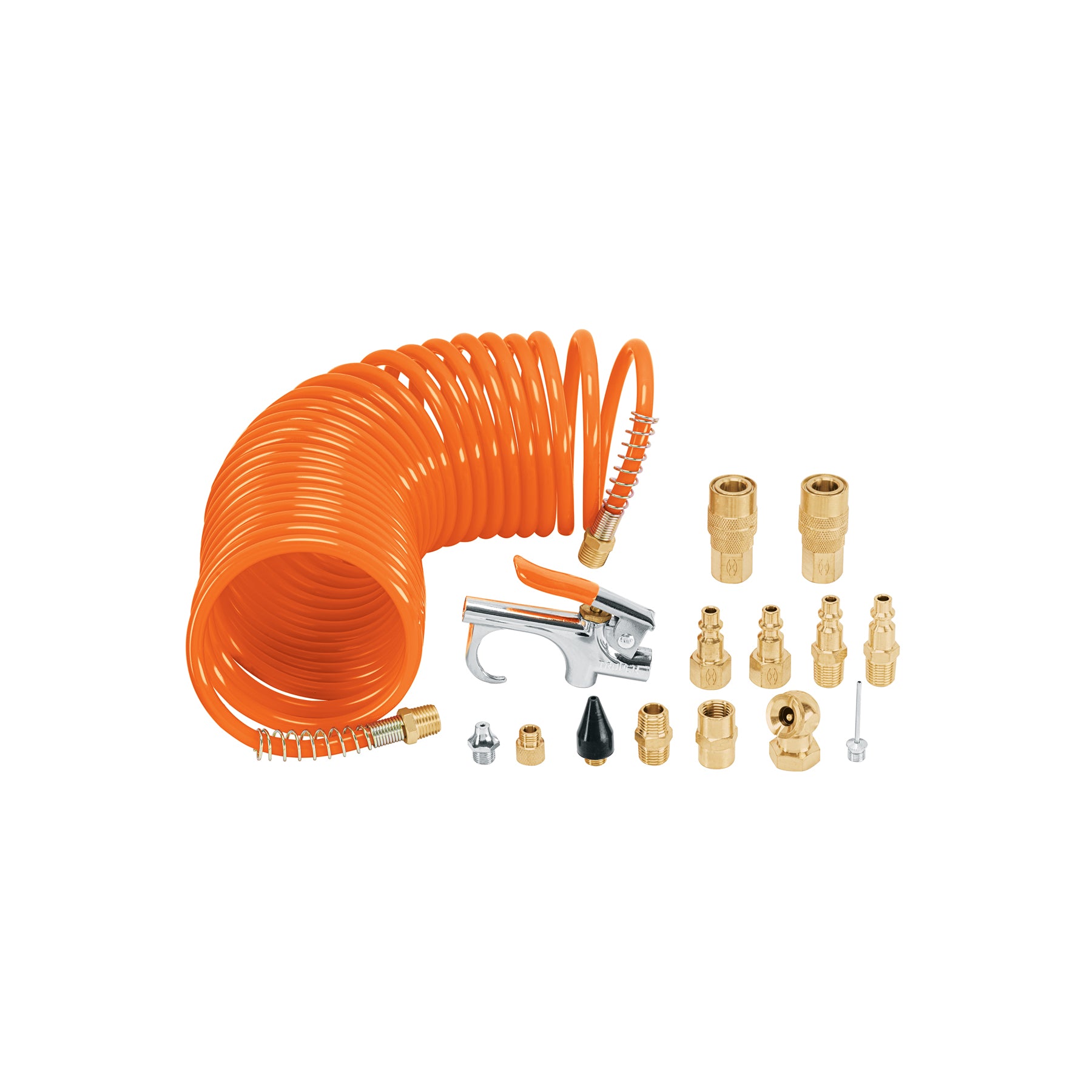 Juego de 15 accesorios neumáticos, cuerda 1/4" NPT, Truper