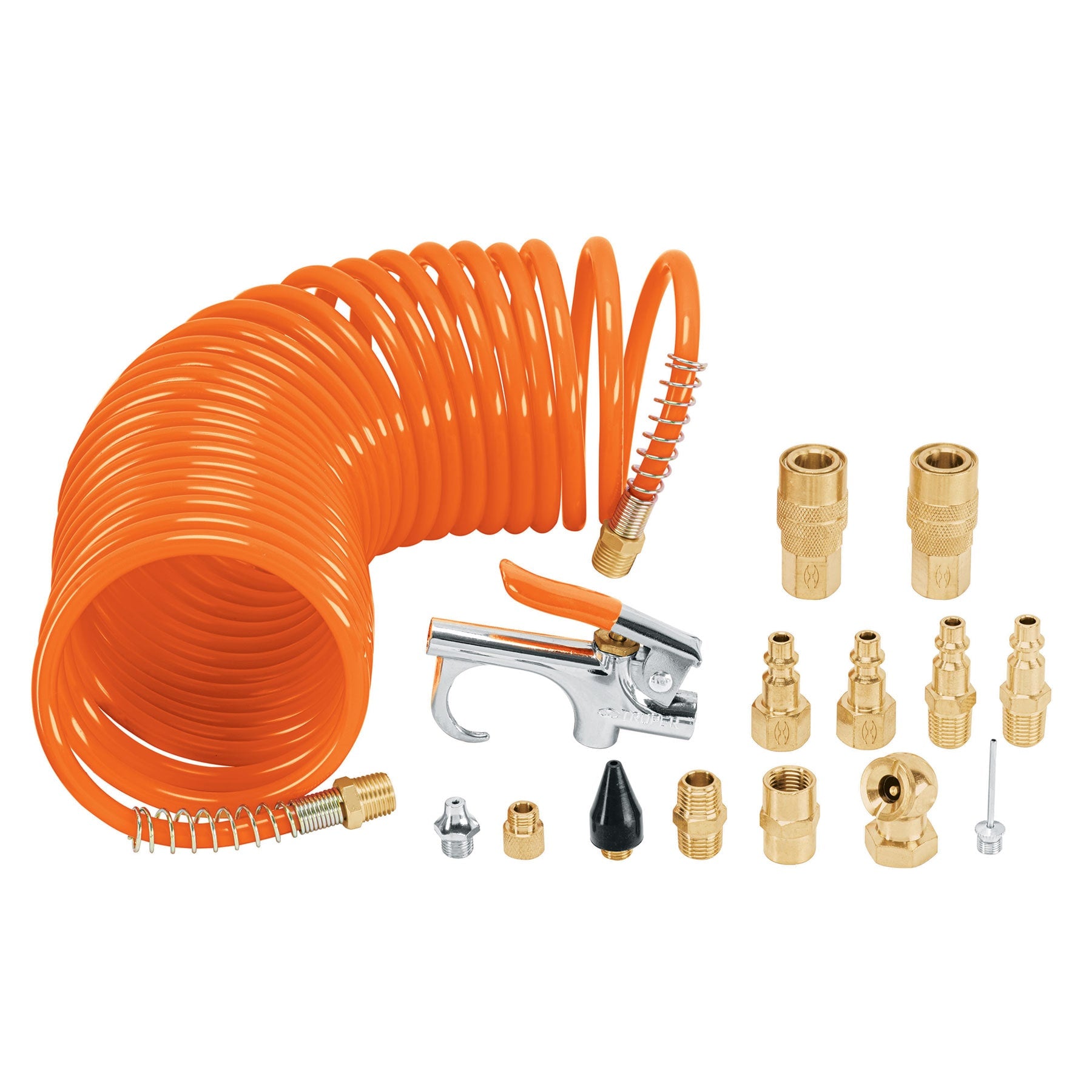 Juego de 15 accesorios neumáticos, cuerda 1/4" NPT, Truper