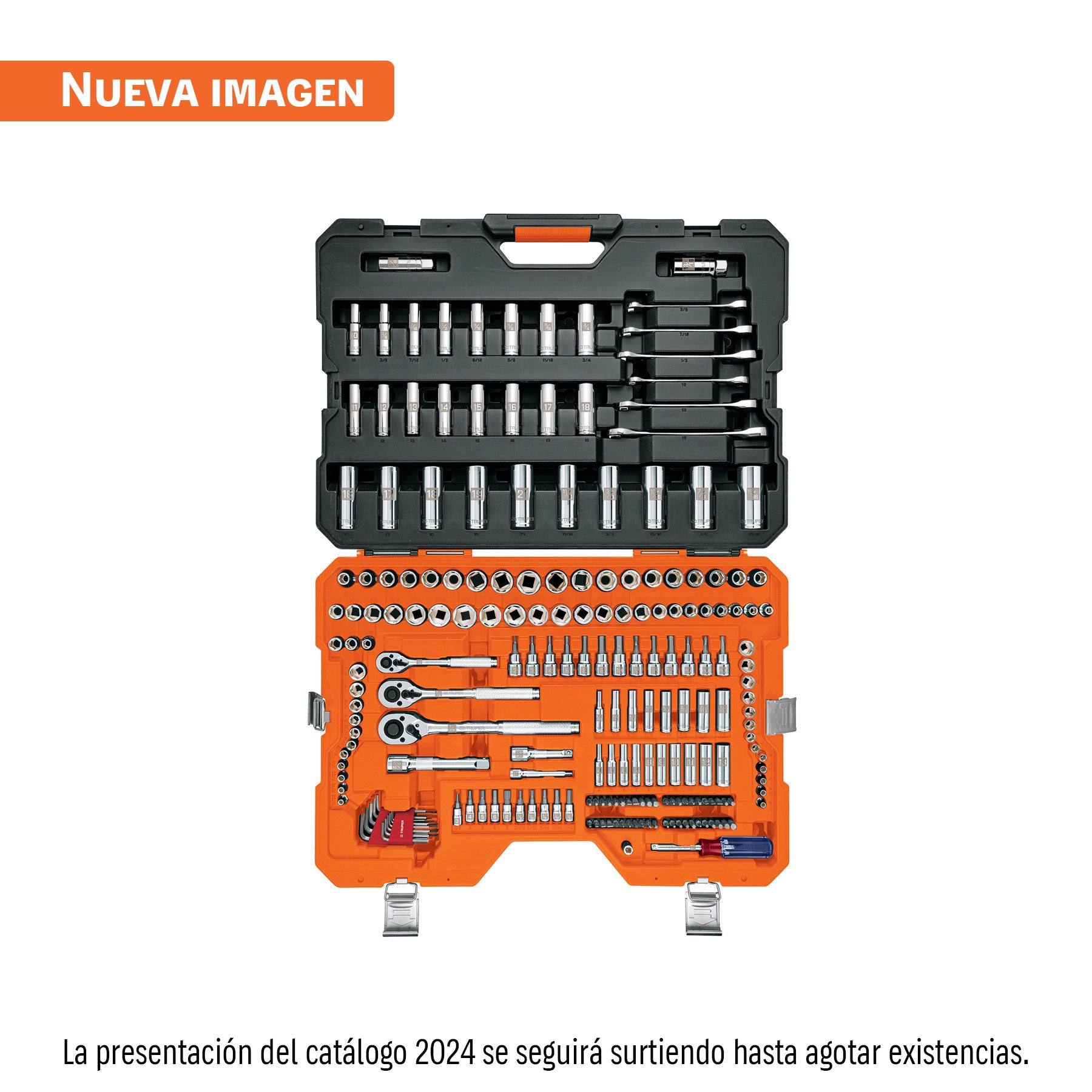Juego 217 herramientas 1/4", 3/8" y 1/2" estándar y mm para mecánico