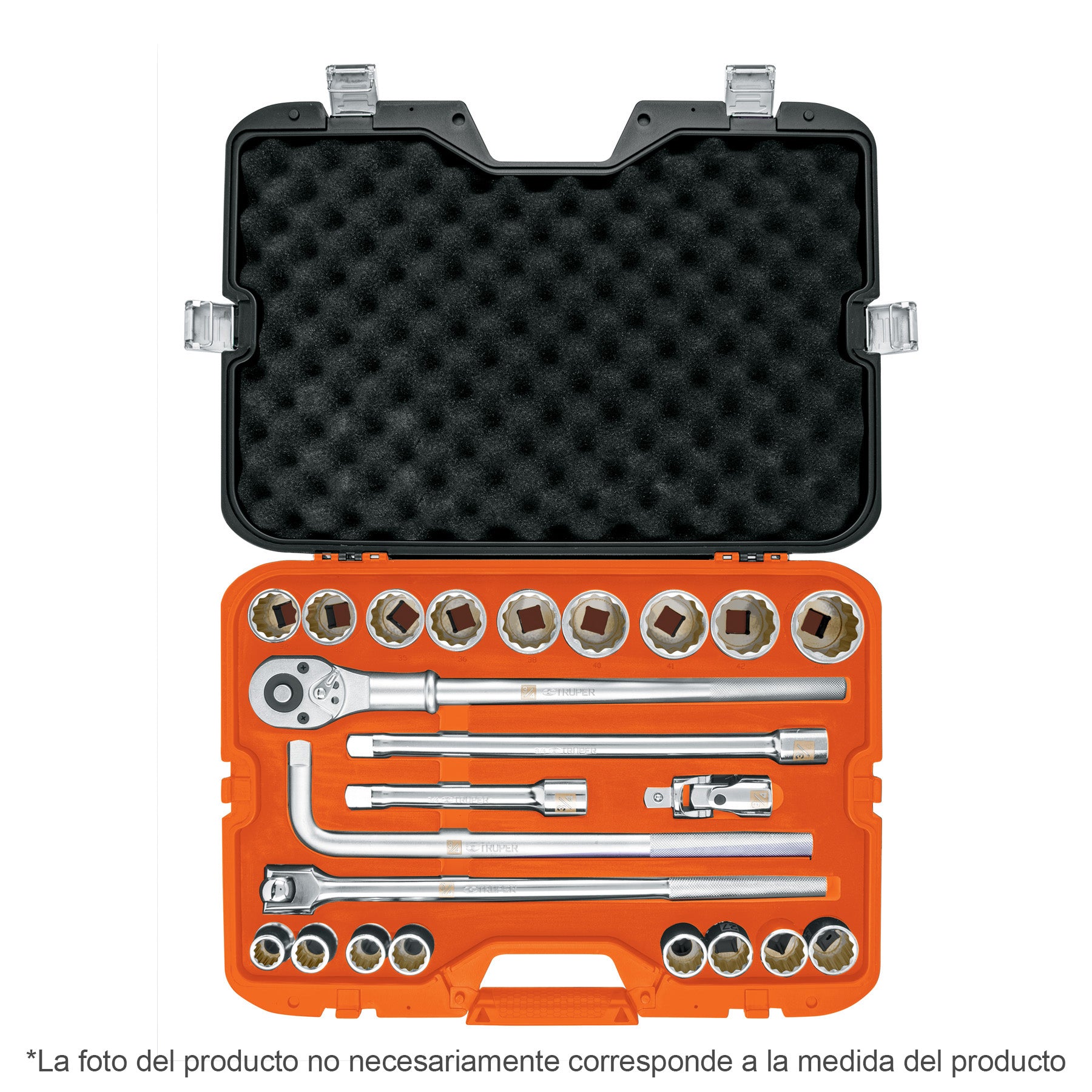 Juego de 23 herramientas cuadro 3/4" estándar para mecánico