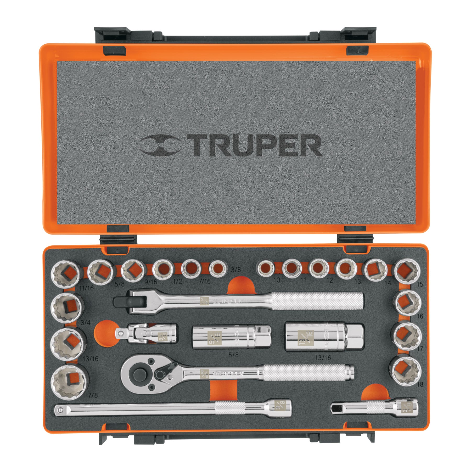 Juego de 25 herramientas cuadro 3/8" estándar y mm para mecánico