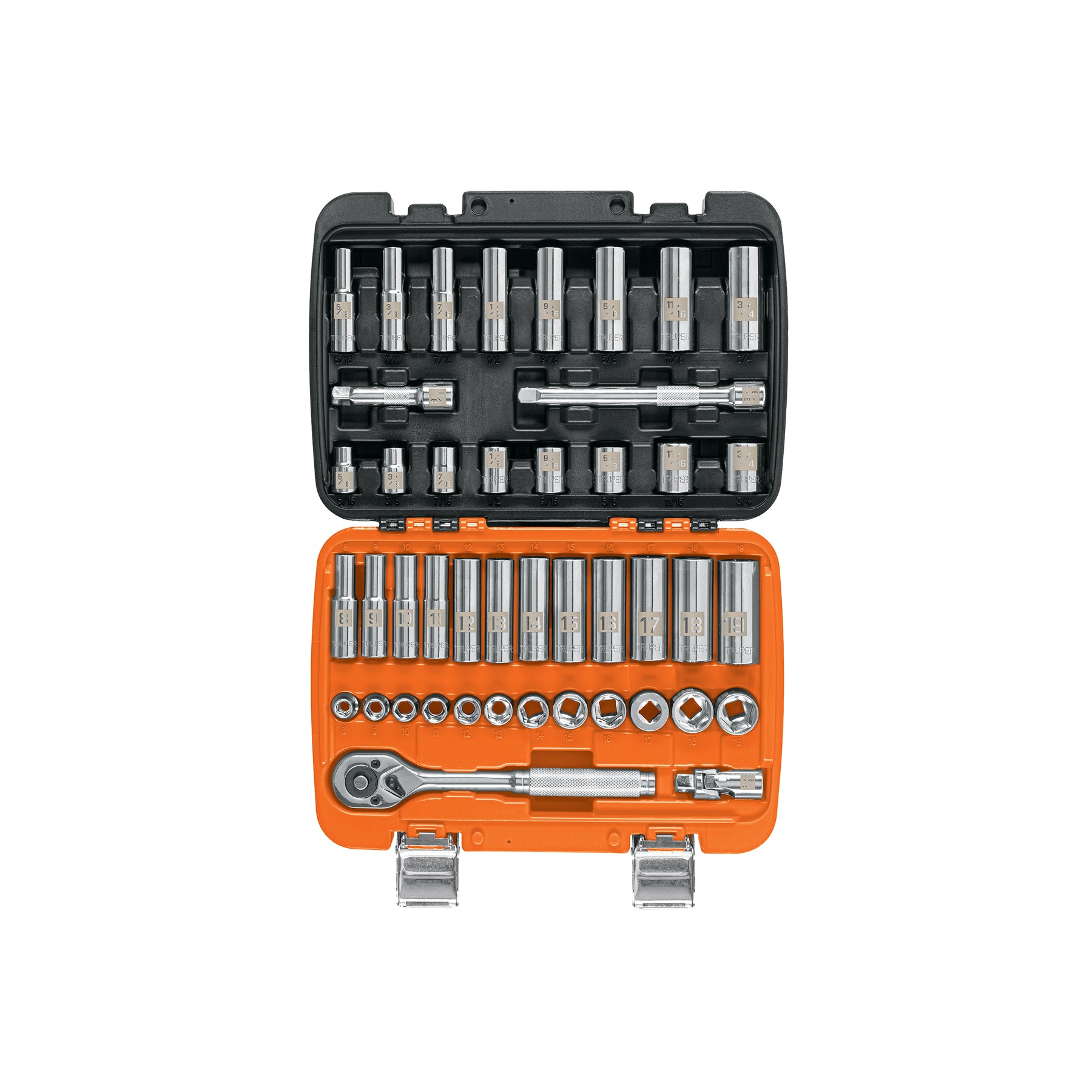 Juego de 45 herramientas cuadro 3/8" estándar y mm para mecánico