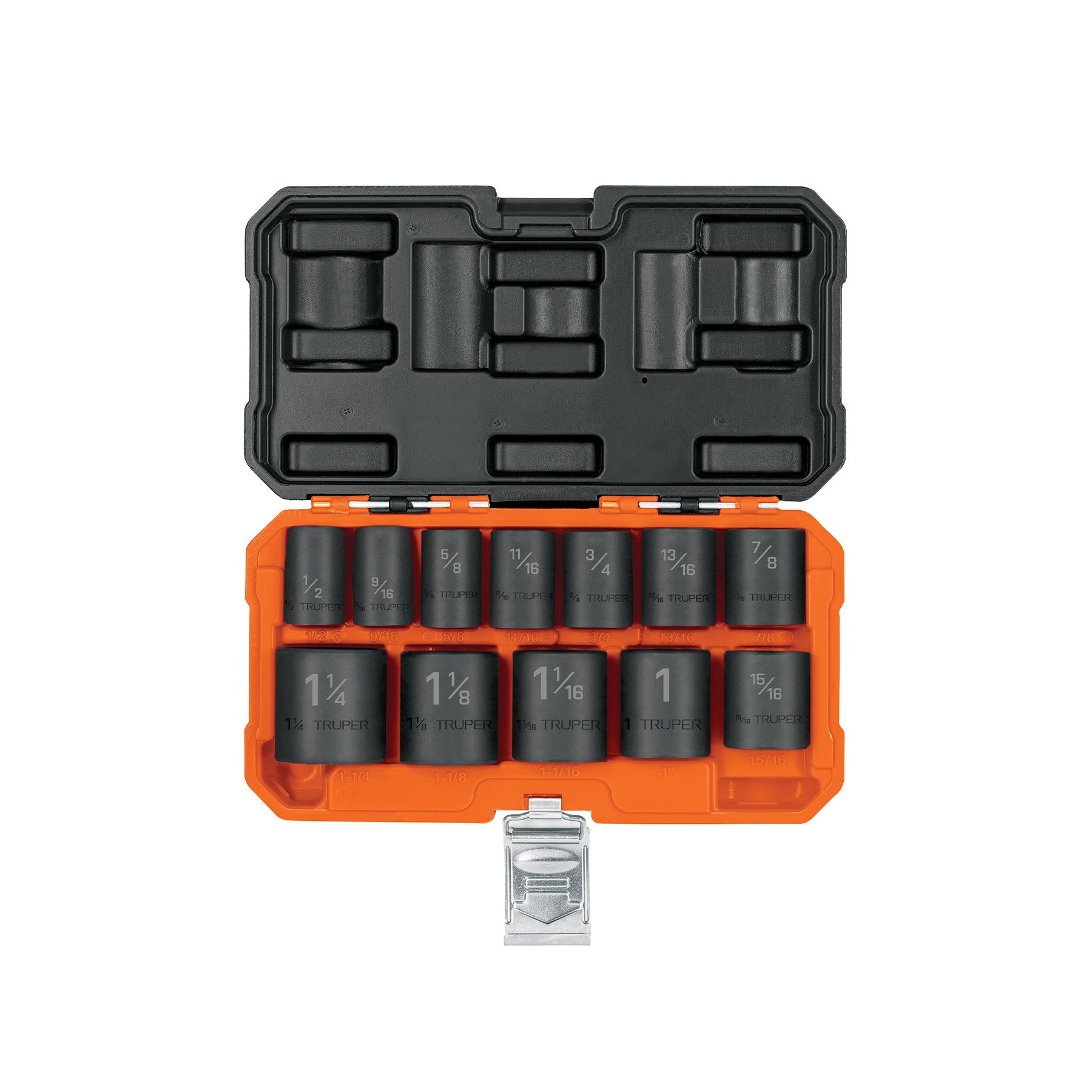 Juego de 12 dados cuadro 1/2" de impacto 6 puntas estándar