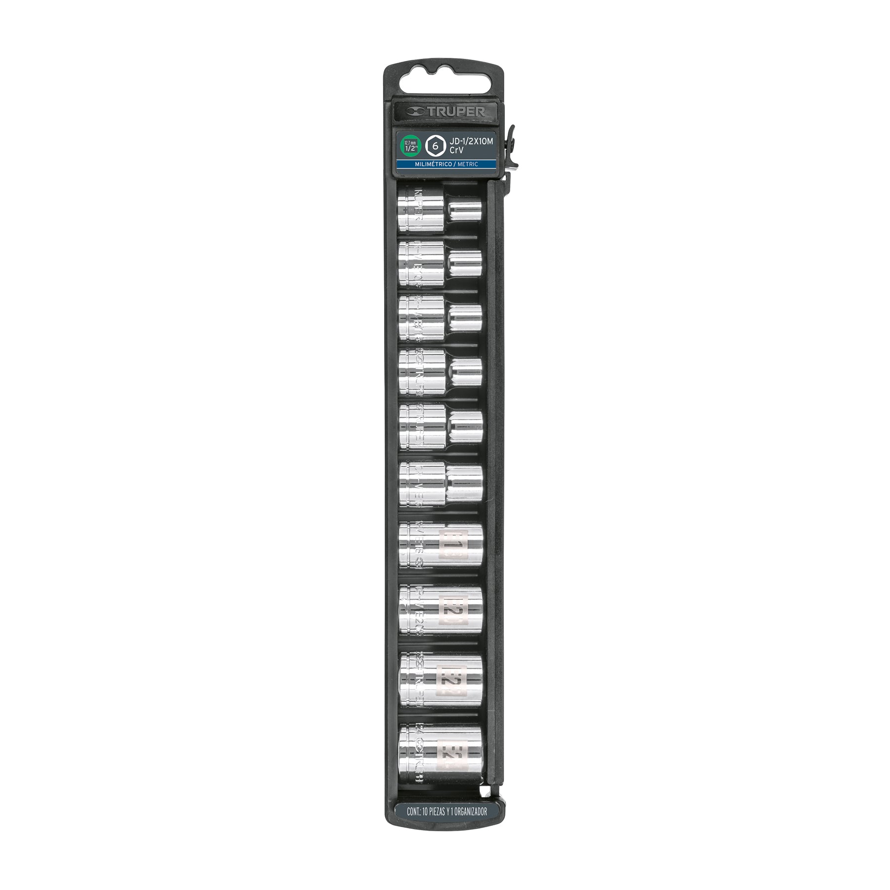 Juego de 10 dados cuadro 1/2" torx, Truper