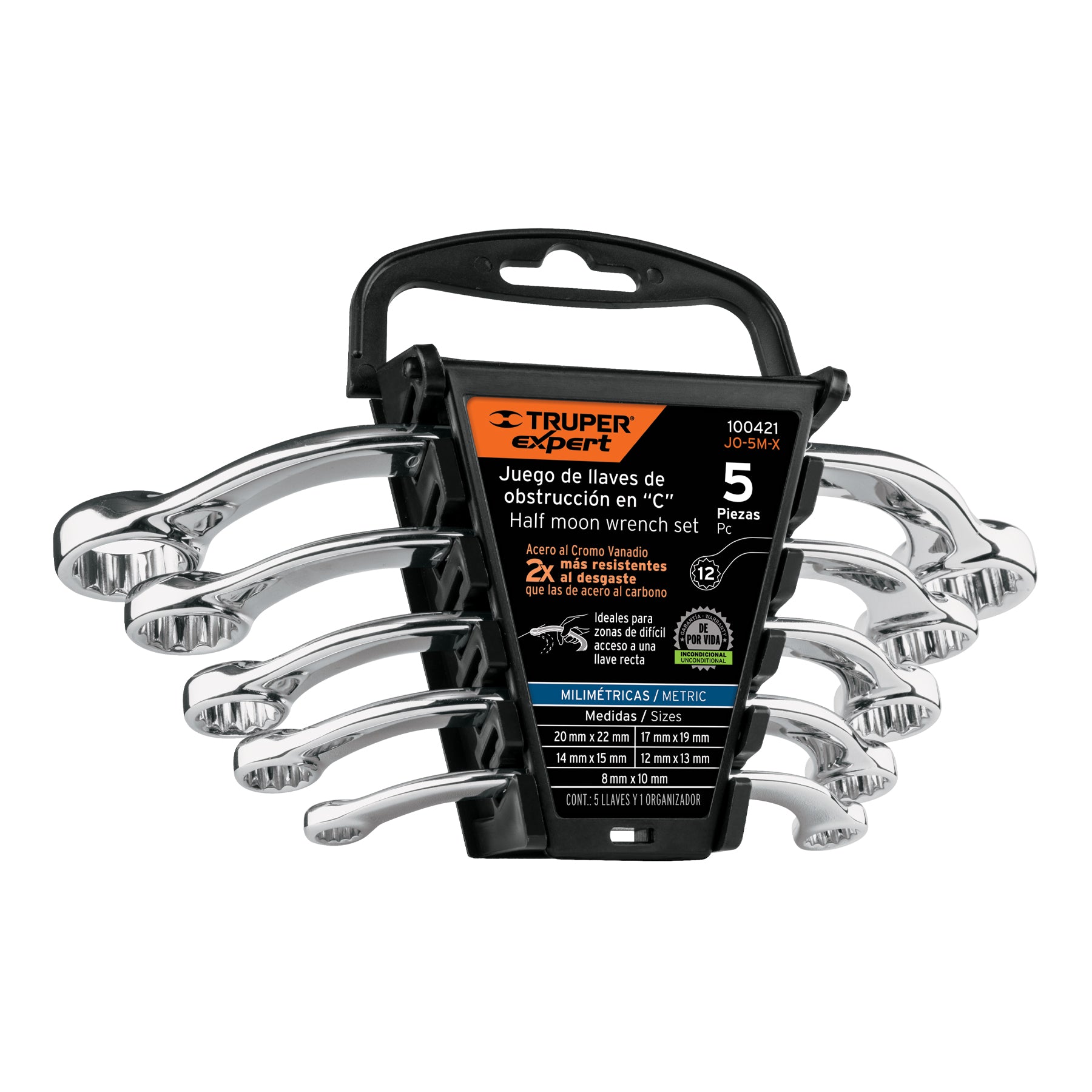 Juego de 5 llaves pulidas de obstrucción en "C" mm, Expert