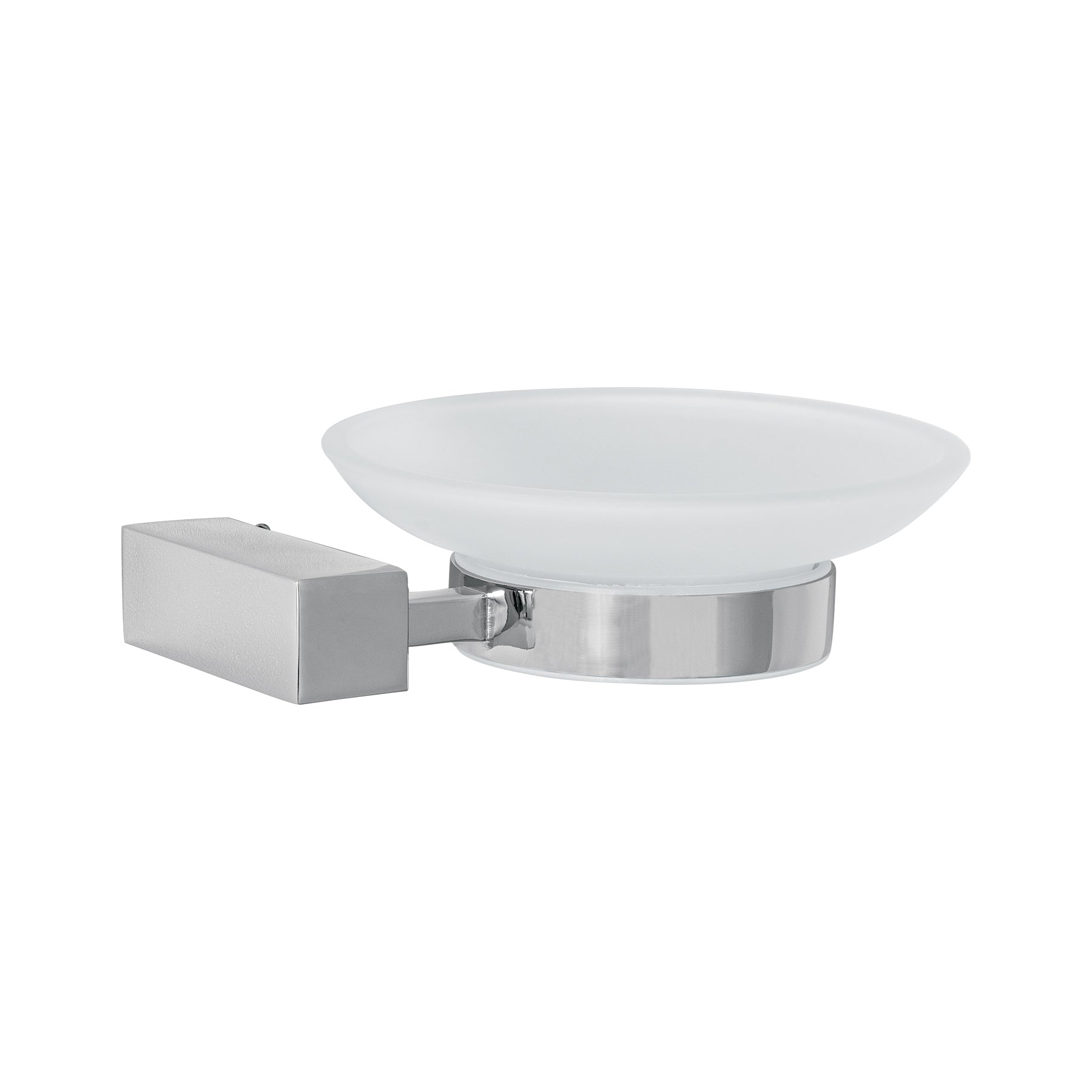 Jabonera con plato de vidrio, cromo KUBO, Foset, KUA-74, 44394