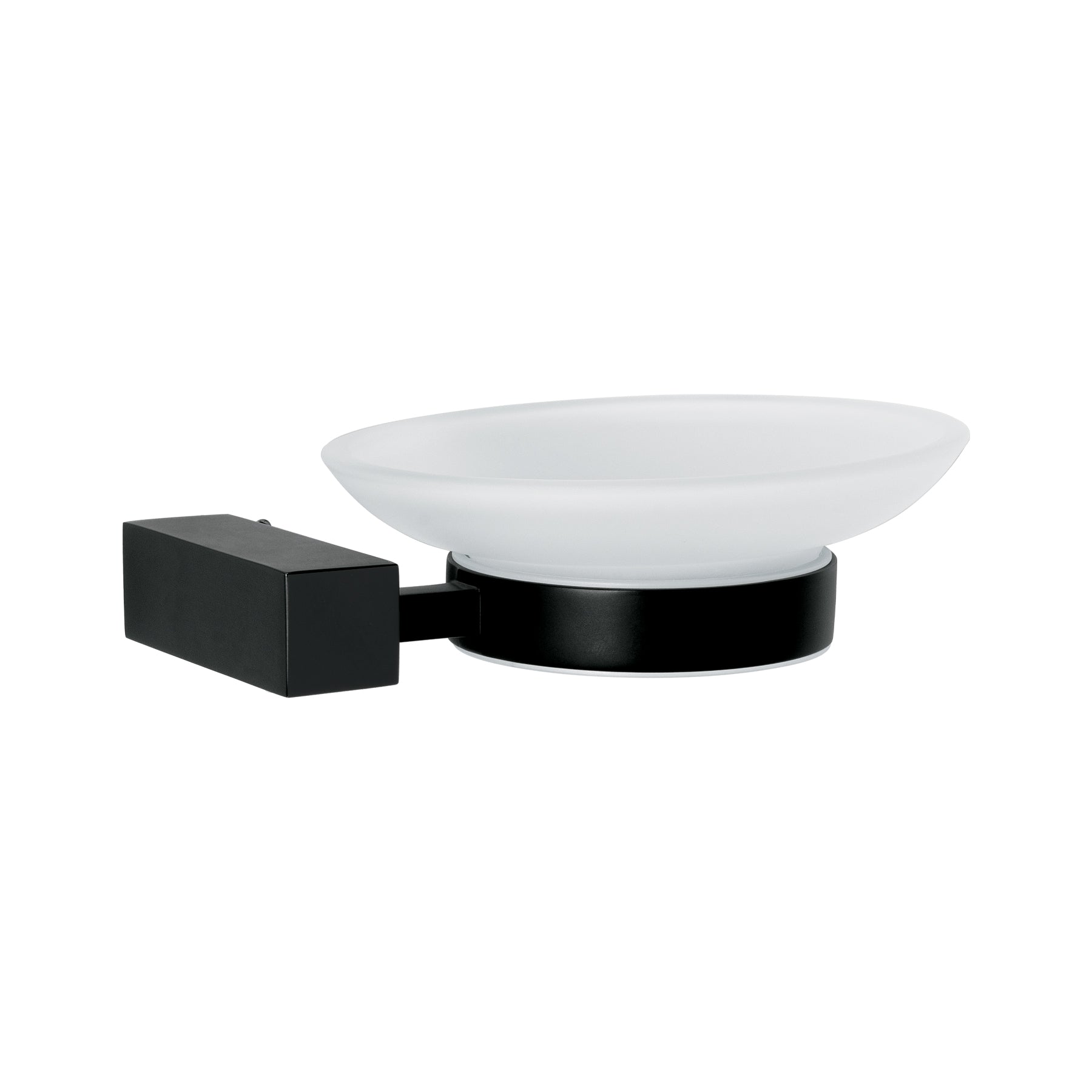 Jabonera con plato de vidrio, negro KUBO, Foset, KUA-74M, 44397