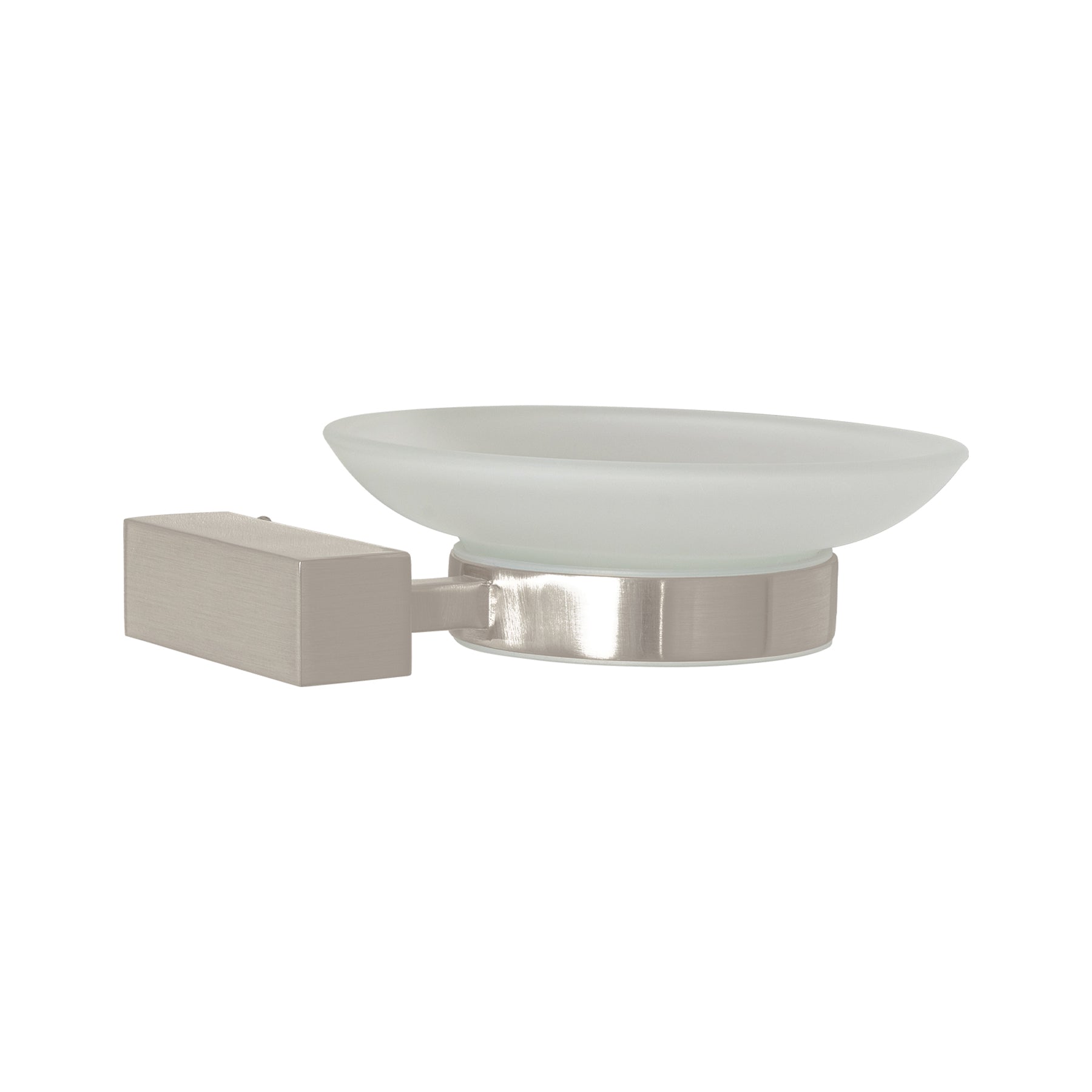 Jabonera con plato de vidrio, satín KUBO, Foset, KUA-74N, 44398