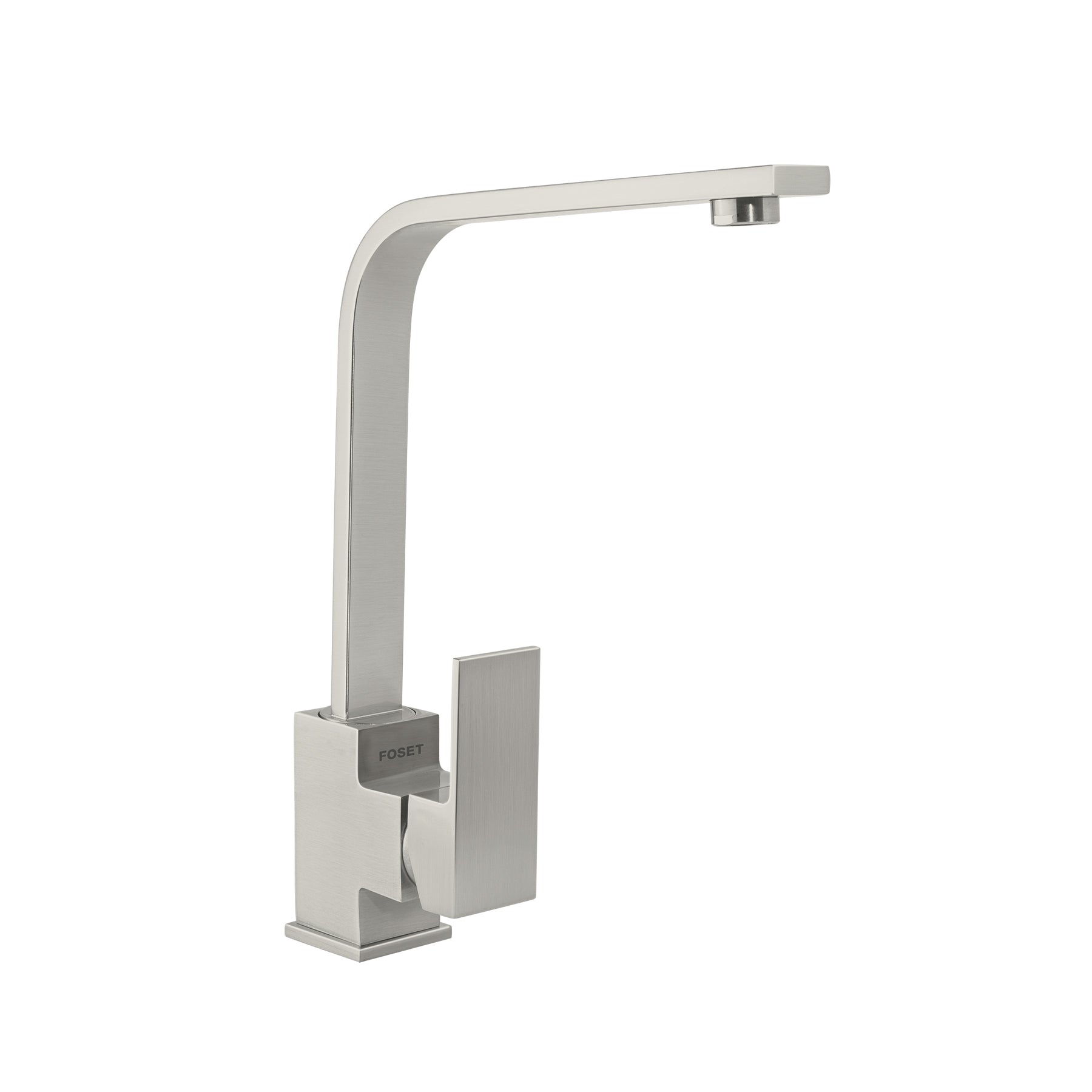 Monomando cuello alto para fregadero, satín, FOSET KUBO