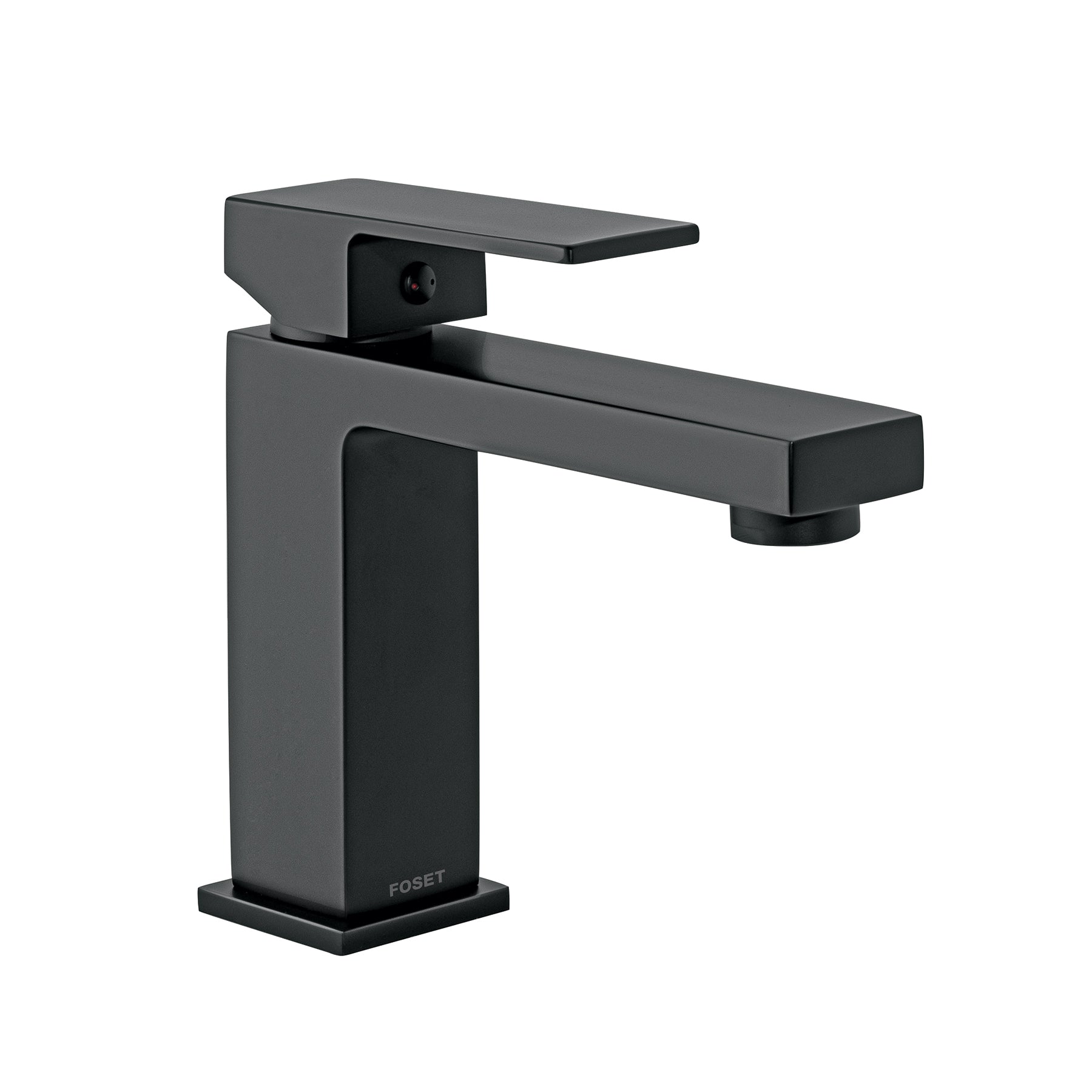 Monomando corto para lavabo, negro KUBO, Foset, KUM-45M, 44203
