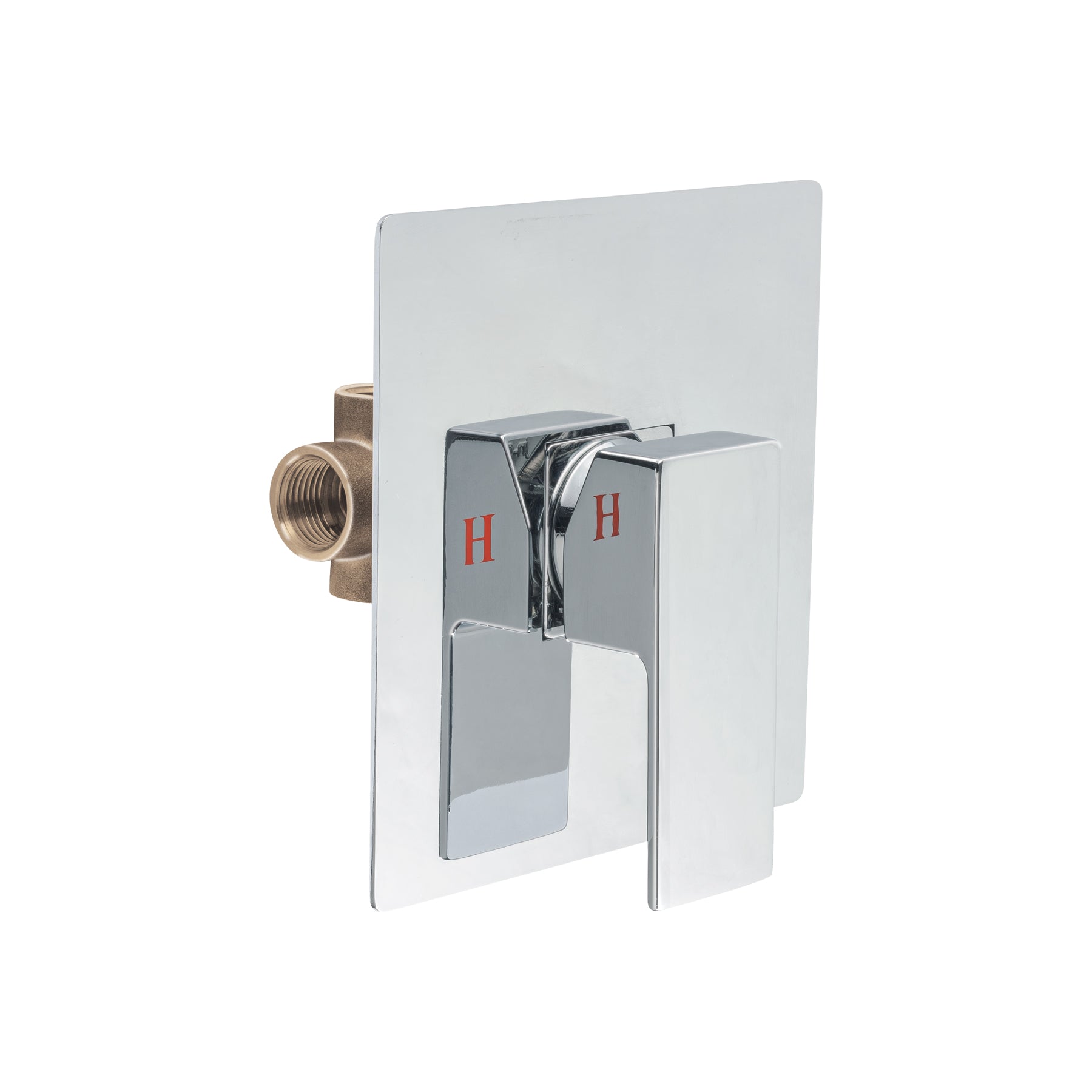 Monomando para regadera sin desviador, cromo, FOSET KUBO