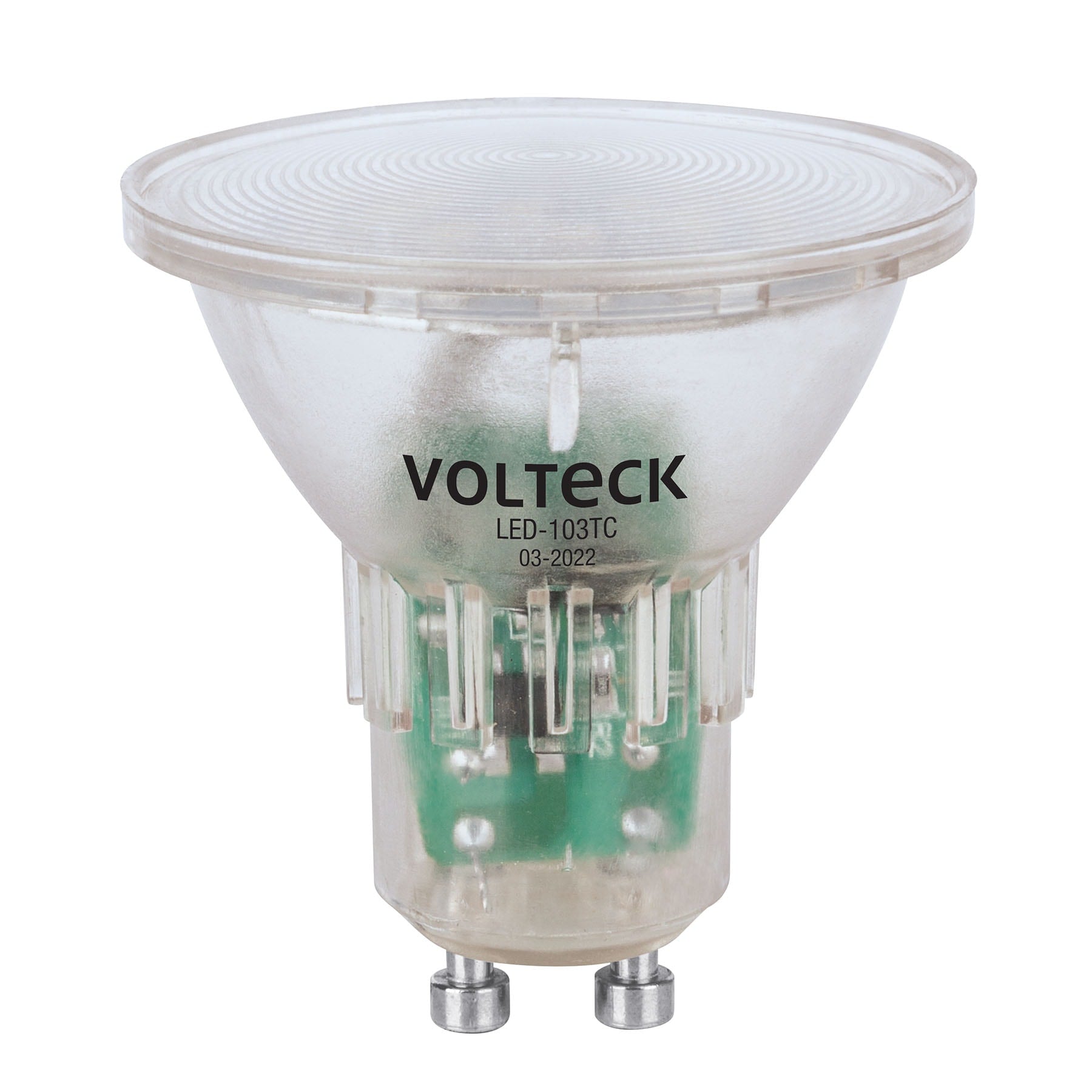 Lámpara transparentes de LED 3 W MR16 base GU10 luz cálida, blíster