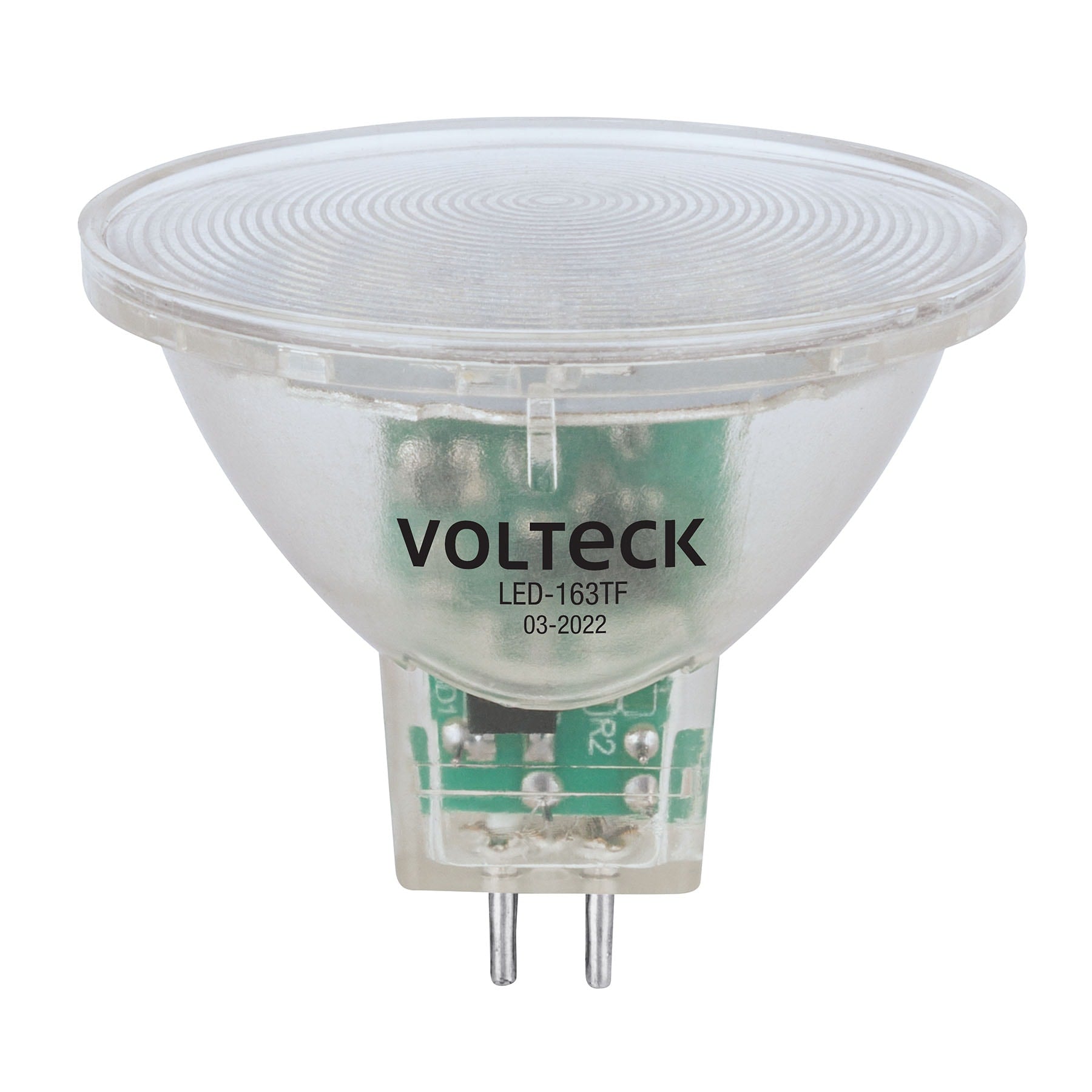Lámpara transparentes de LED 3W MR16 base GU5.3 luz de día, blíster