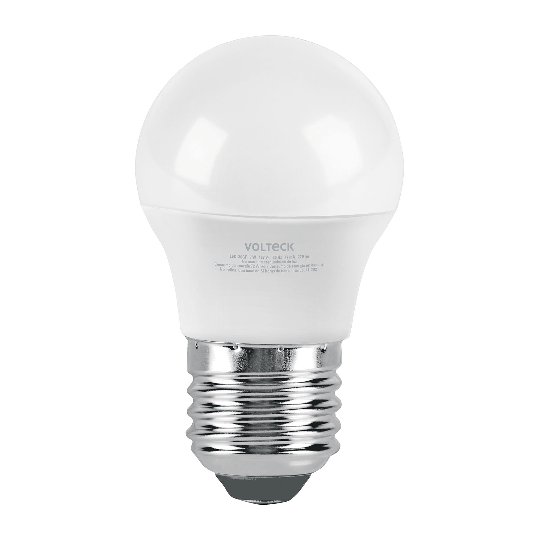 Lámpara LED G45 3 W (equiv. 25 W) luz de día blíster Volteck