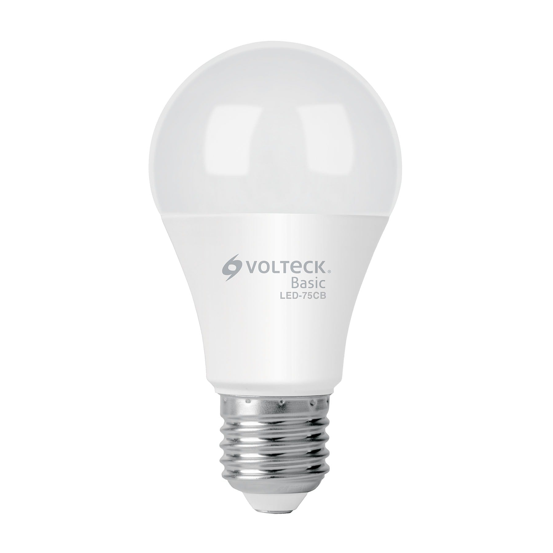 Foco LED 10W (75W) A19, 3000K blanca cálida, 950 lm, BASIC, Volteck, LED-75CB, 28064