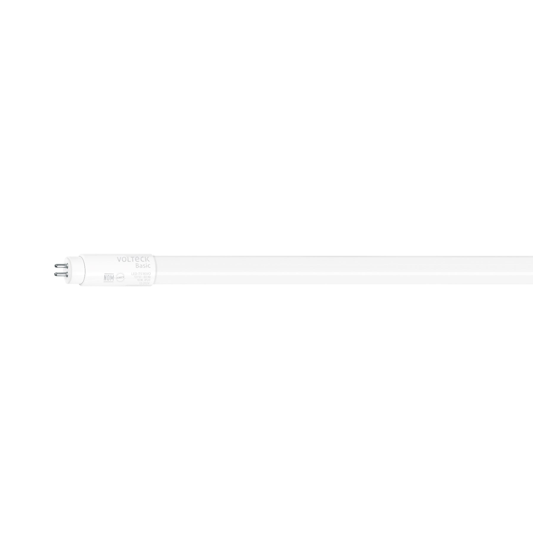 Tubo LED T5 16W G5, 6500K blanca fría, opalino, BASIC, Volteck, LED-T516VO, 29920