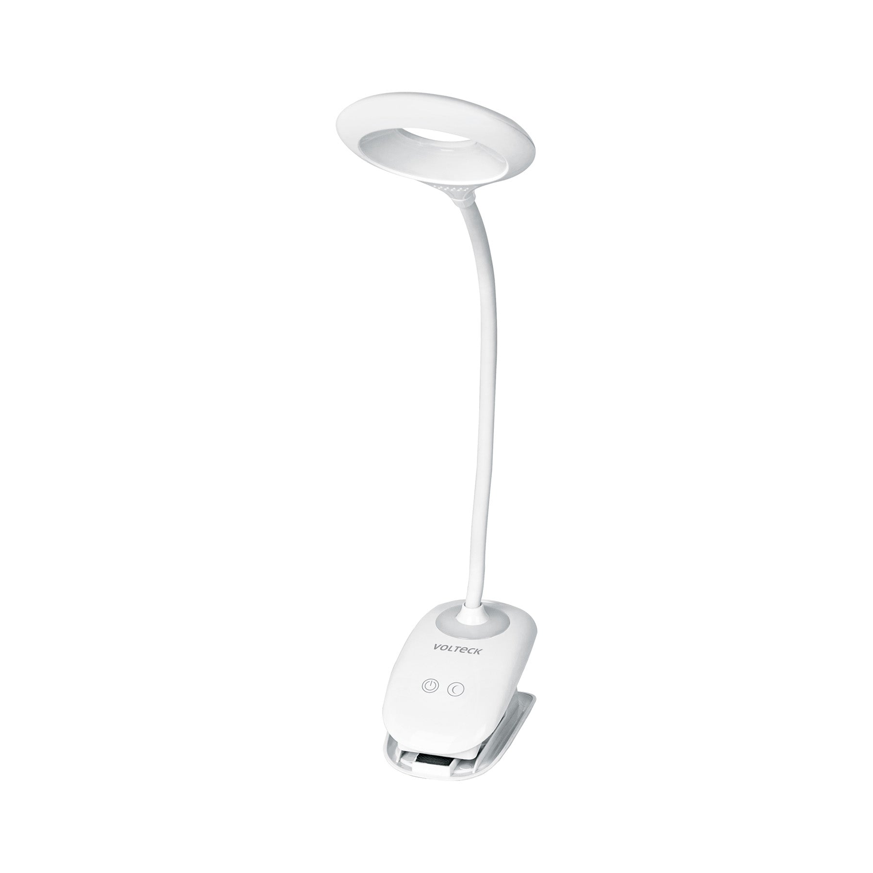 Lámpara escritorio LED 4 W recargable con clip, 3 intensidades
